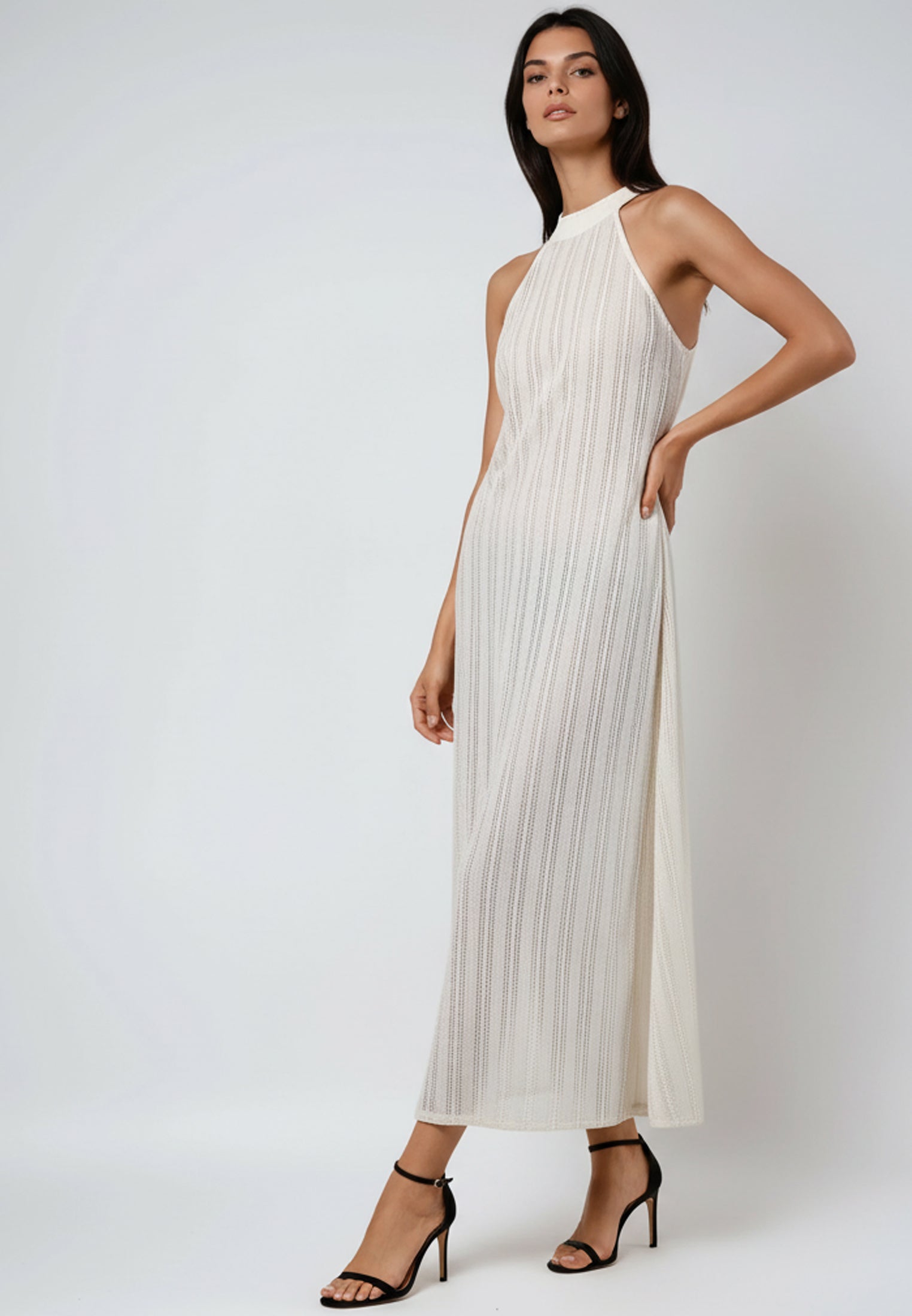 CRUSH DRESS WHITE