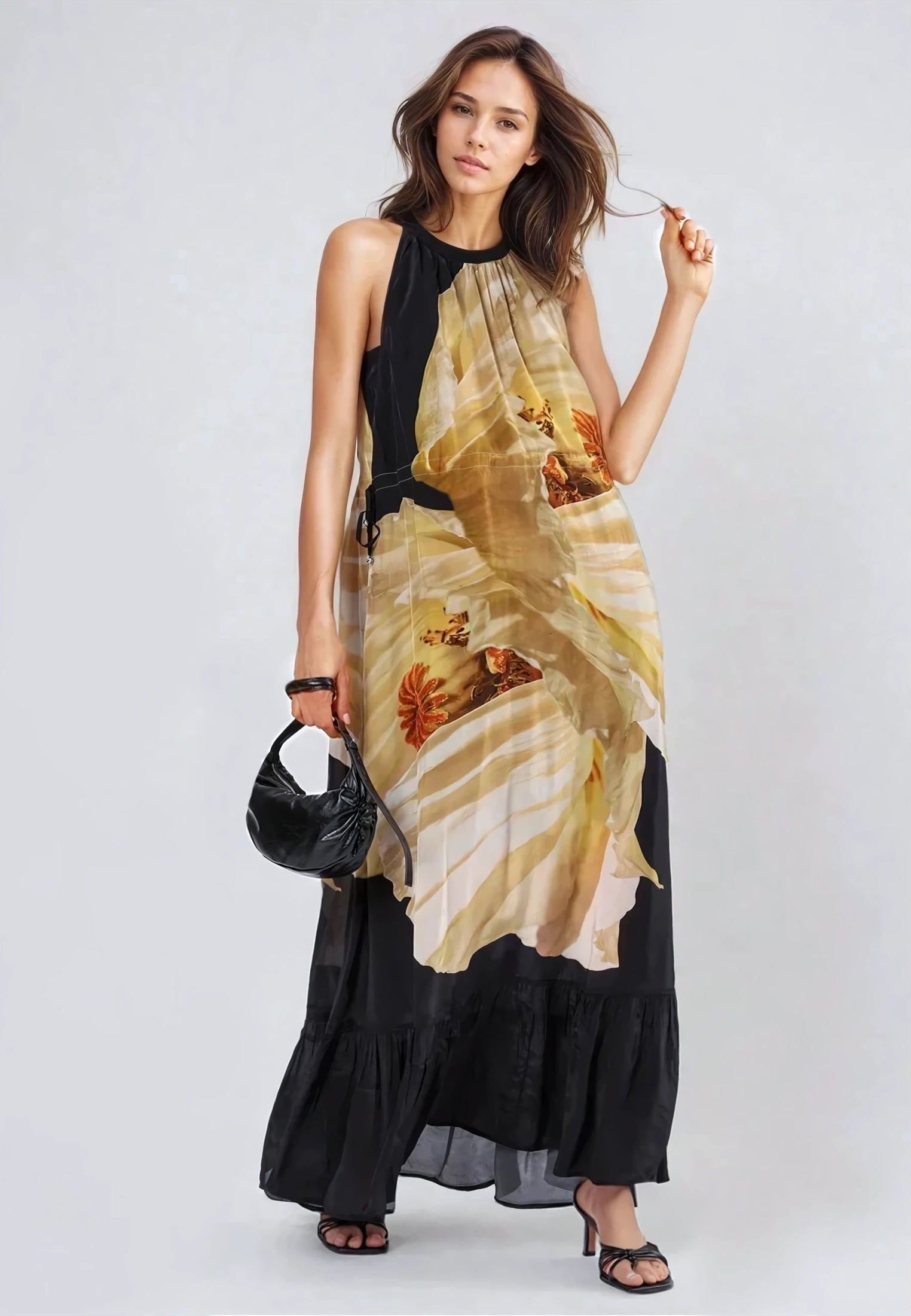HIDDEN MAXI DRESS CHARM BRIGHT YELLOW