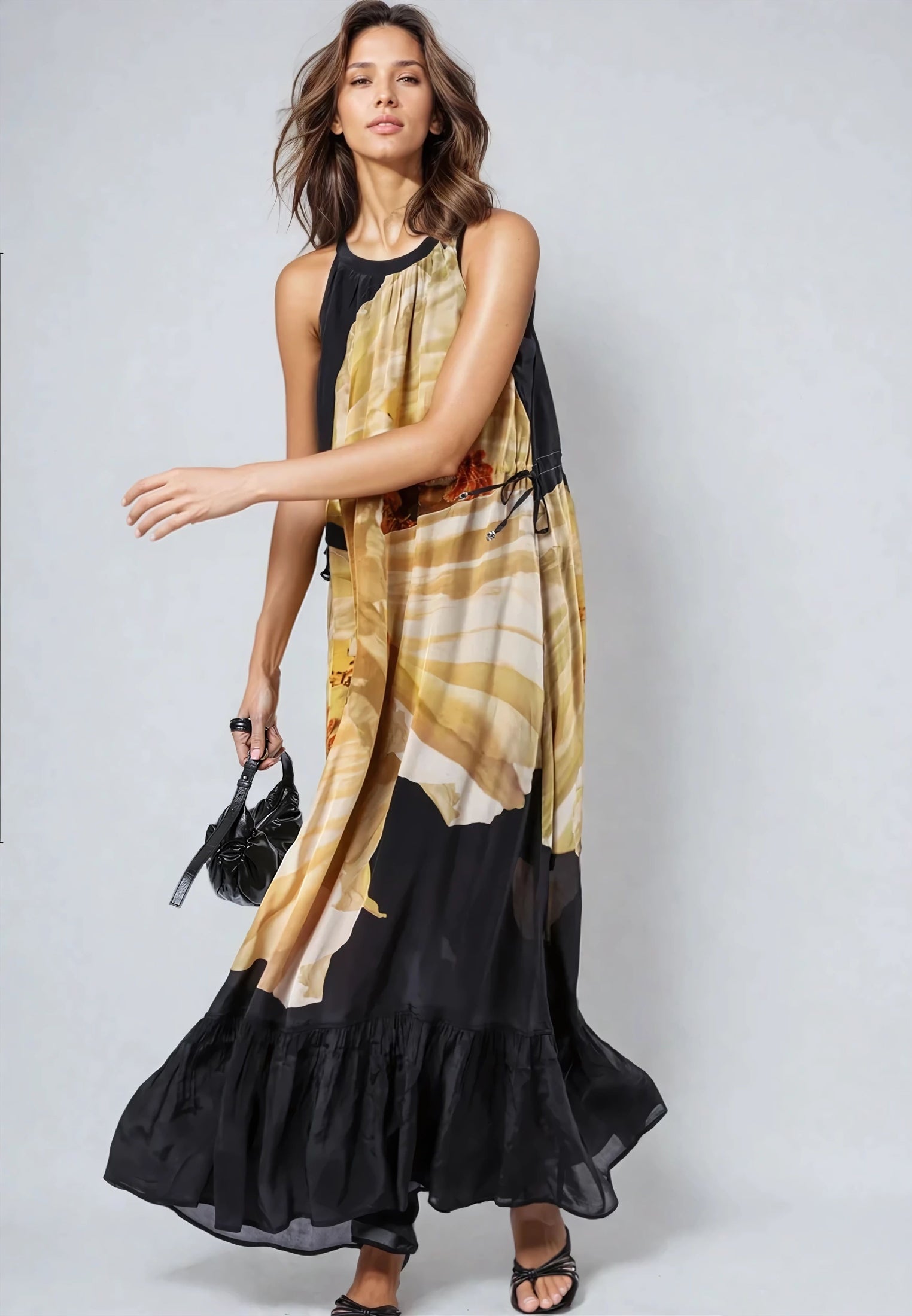 HIDDEN MAXI DRESS CHARM BRIGHT YELLOW