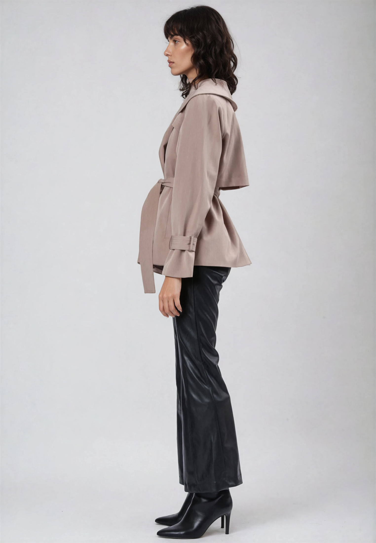 RHODIUM TAUPE TRENCHCOAT