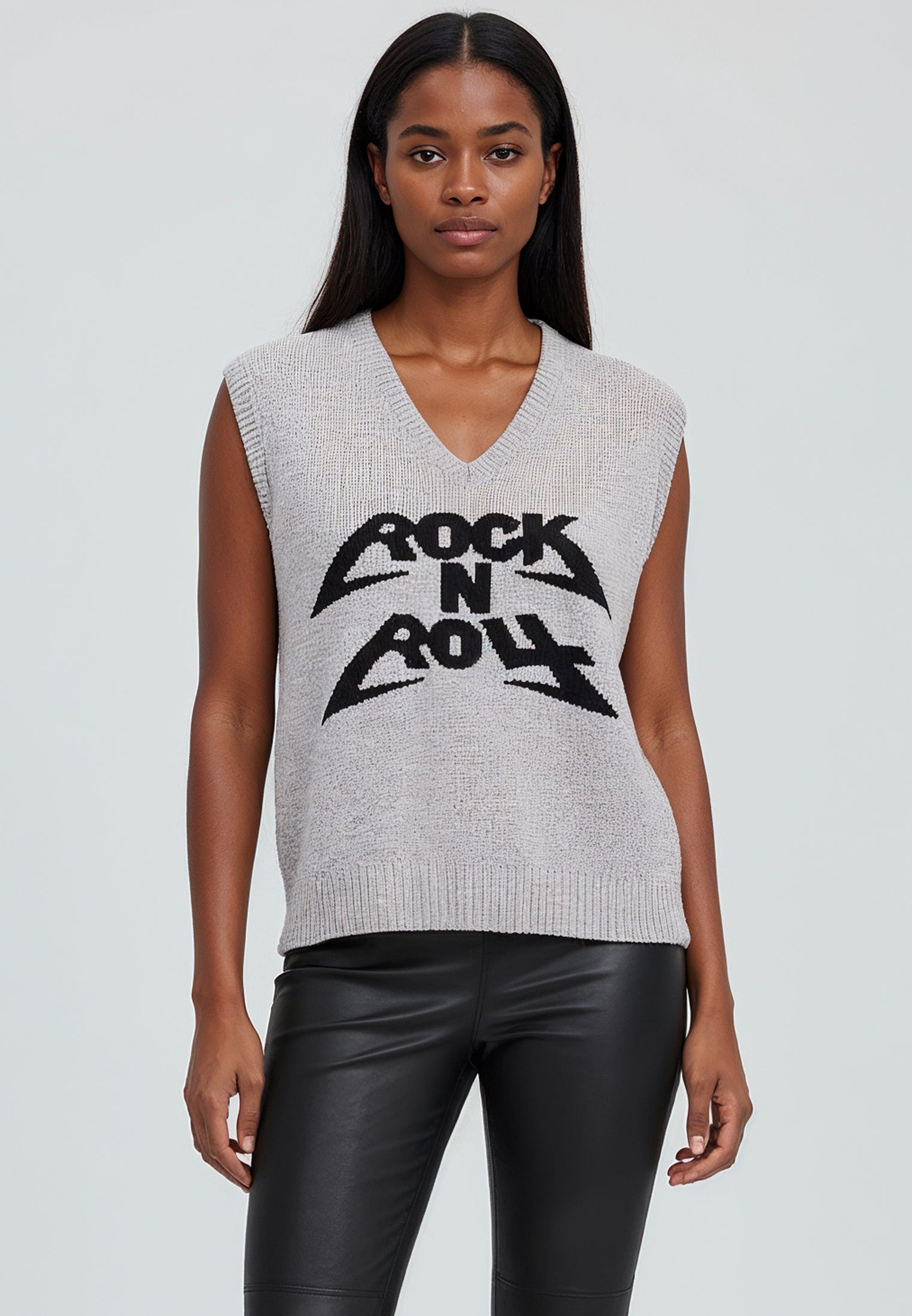 REBEL GILET ROCK N ROLL GREY