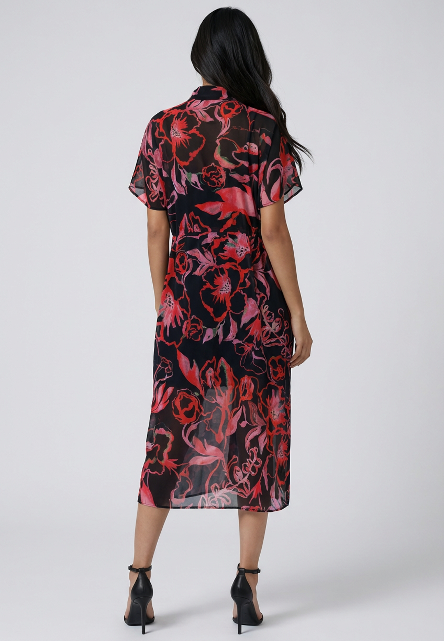 NOBLE SHIRTDRESS RISE POPPY RED