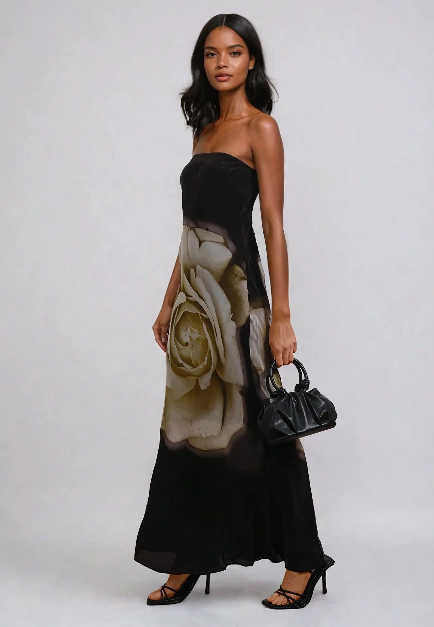 COCO MAXI DRESS SEPIA GREEN