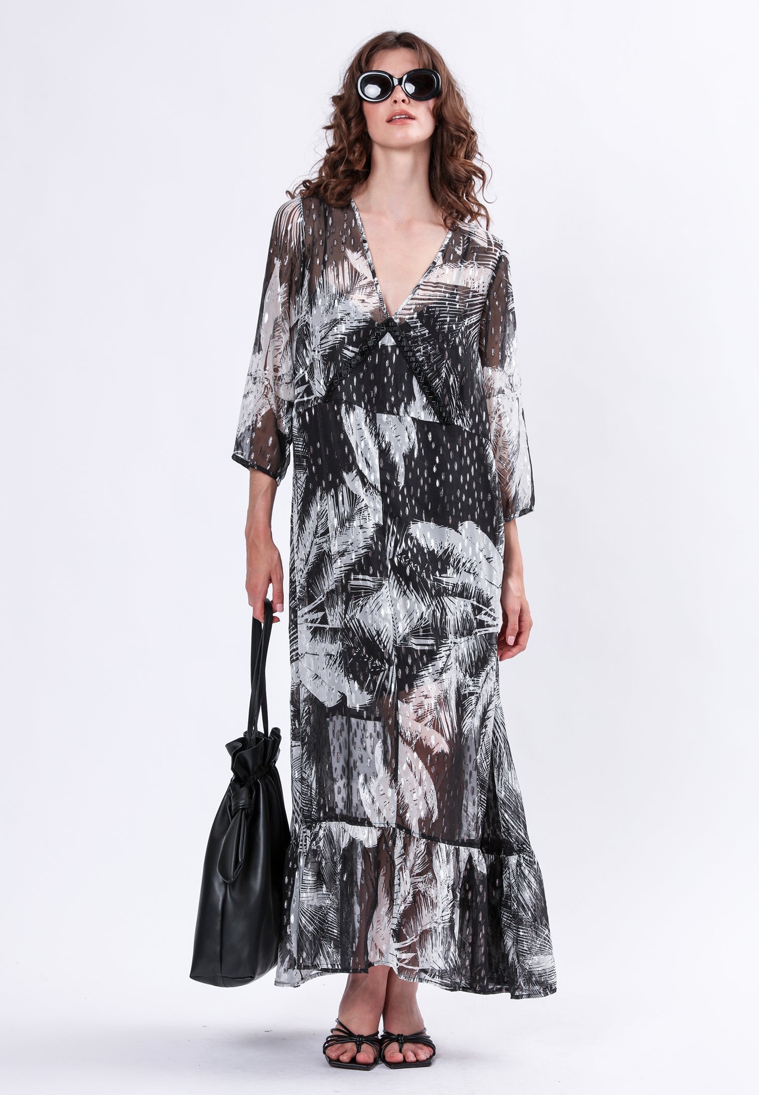 HEMATITE DRESS PALM PRINT