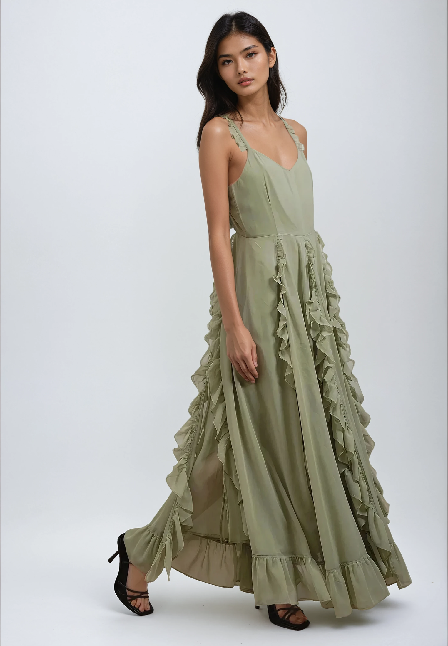 KATE MAXI DRESS APPLE GREEN