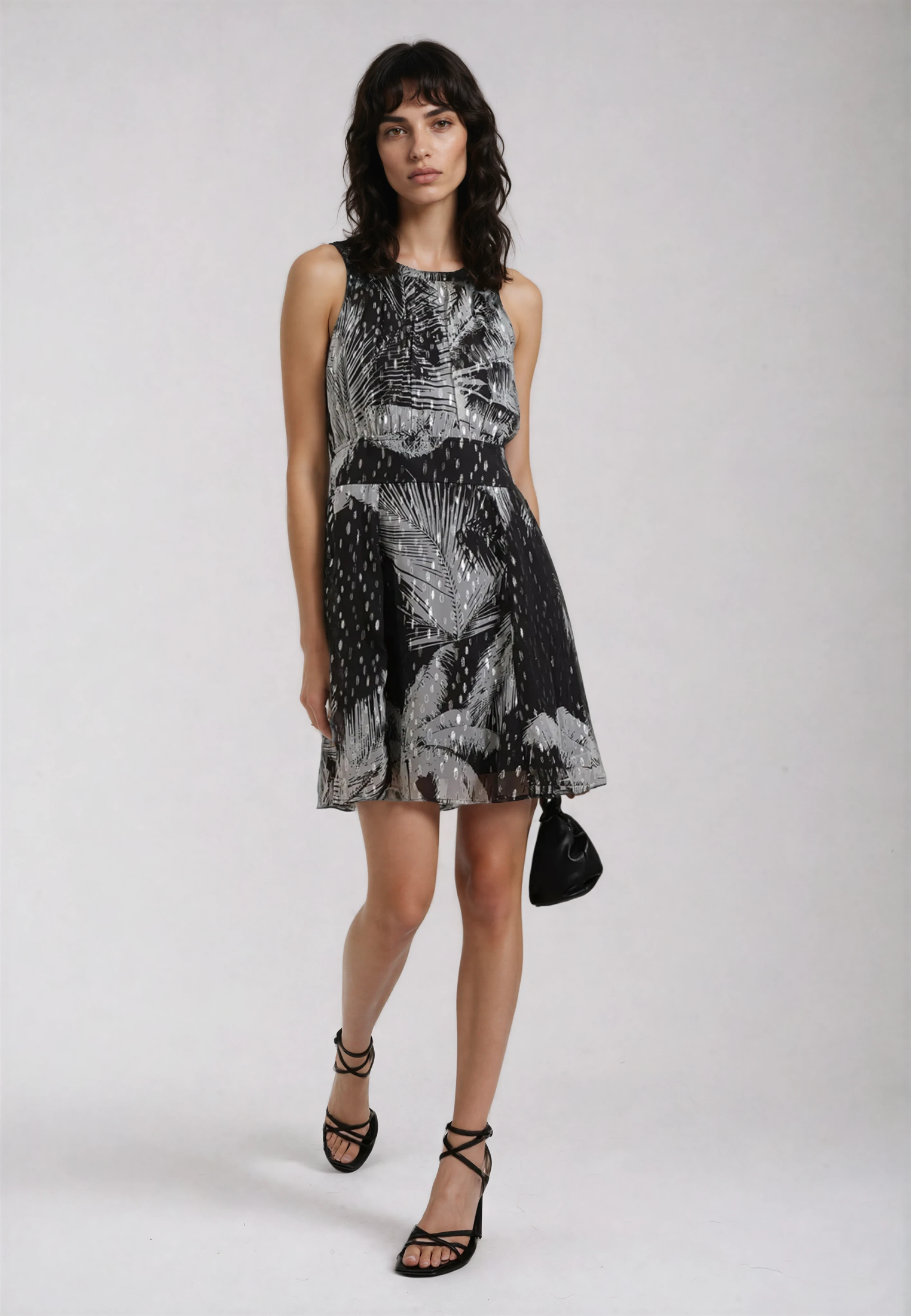 PALM MINI DRESS BLACK