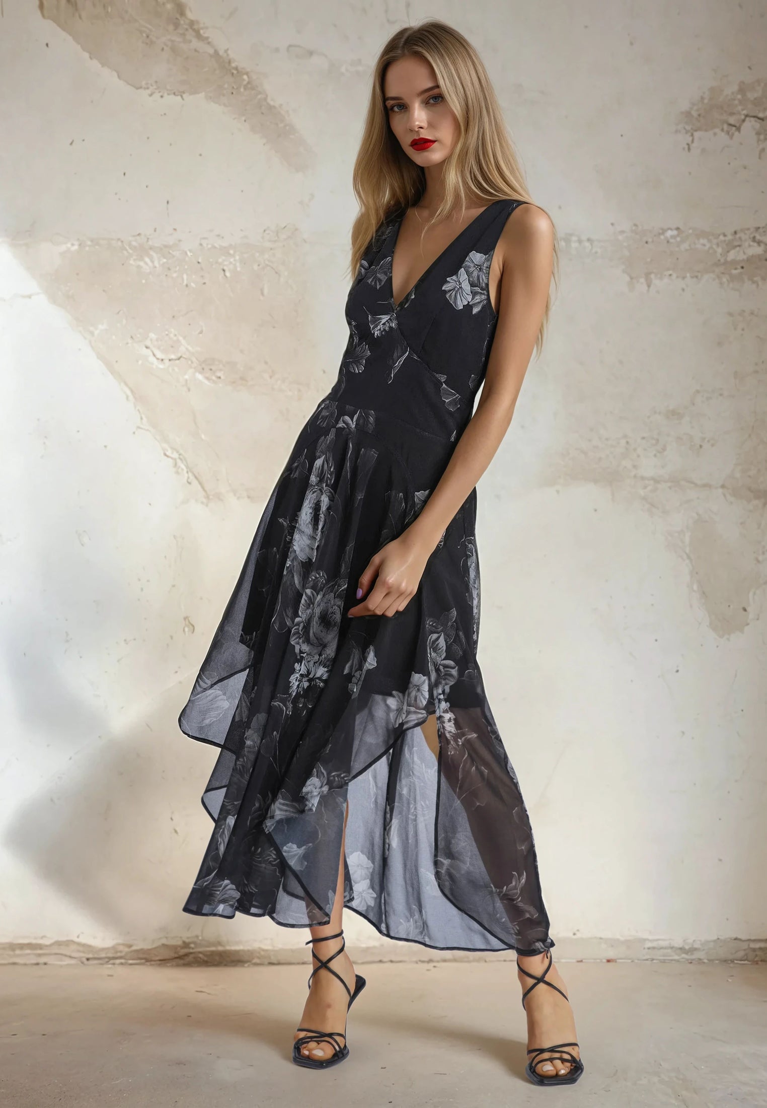 AIDA MIDI DRESS FLORAL