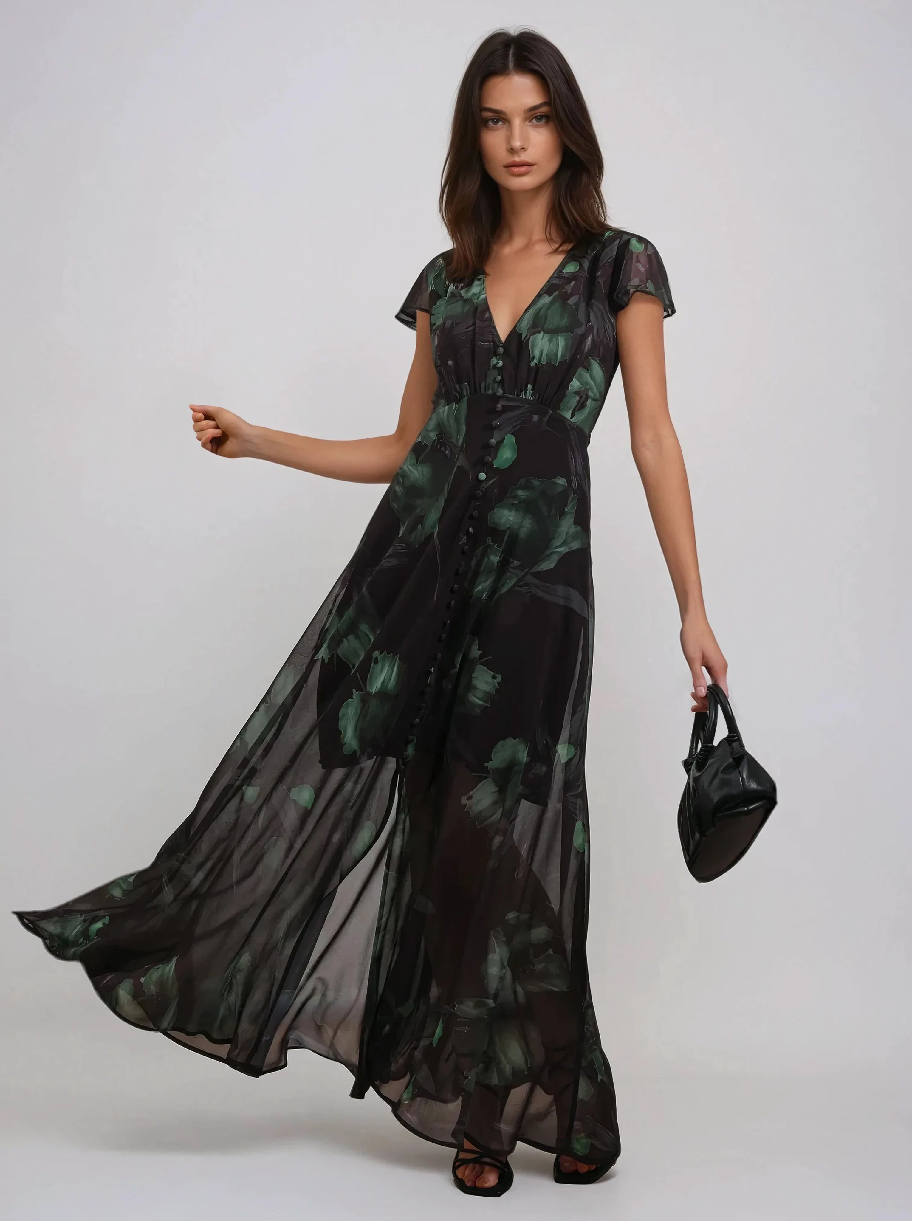 INDIUM MAXI DRESS PRIME GREEN