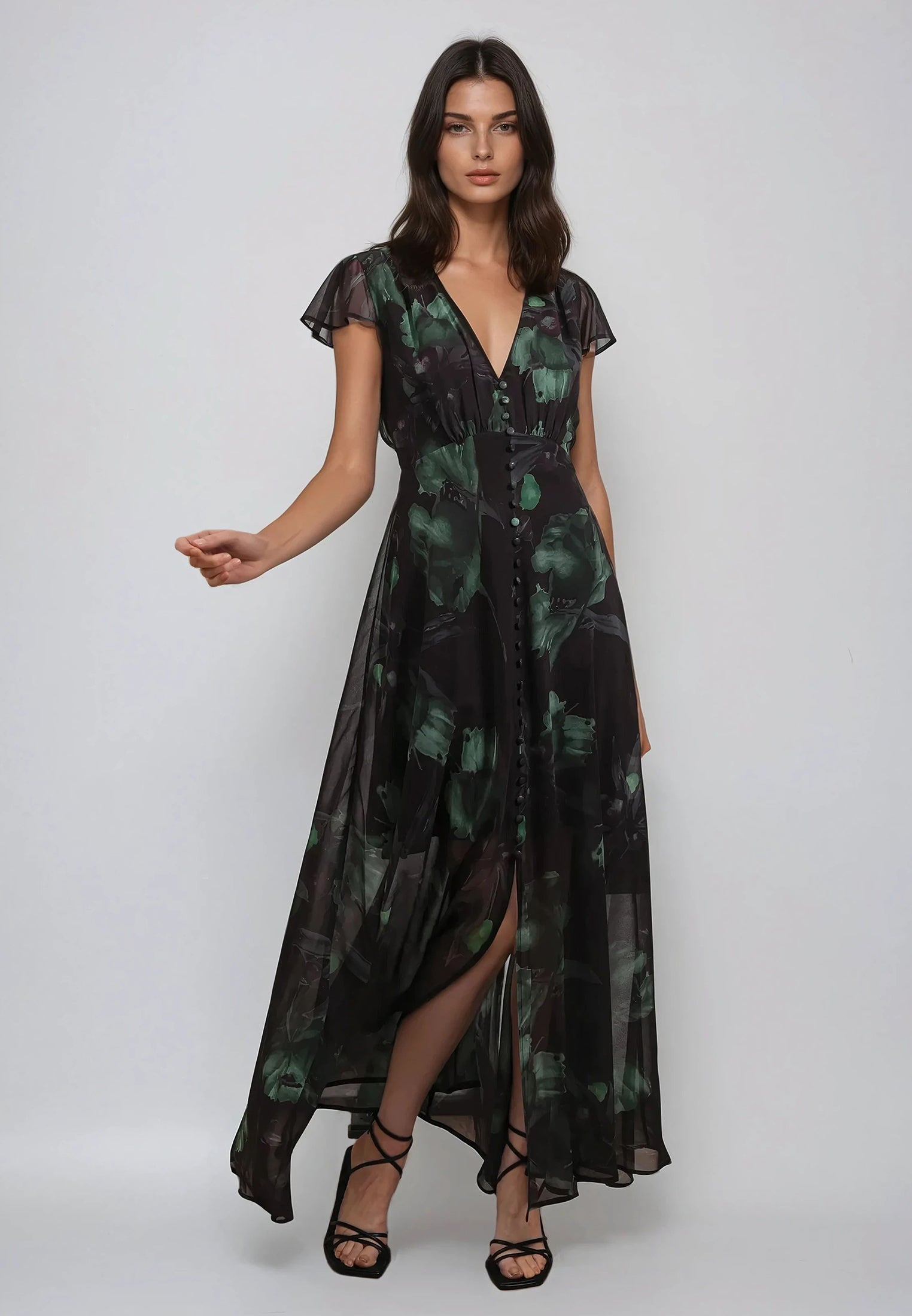 INDIUM MAXI DRESS PRIME GREEN