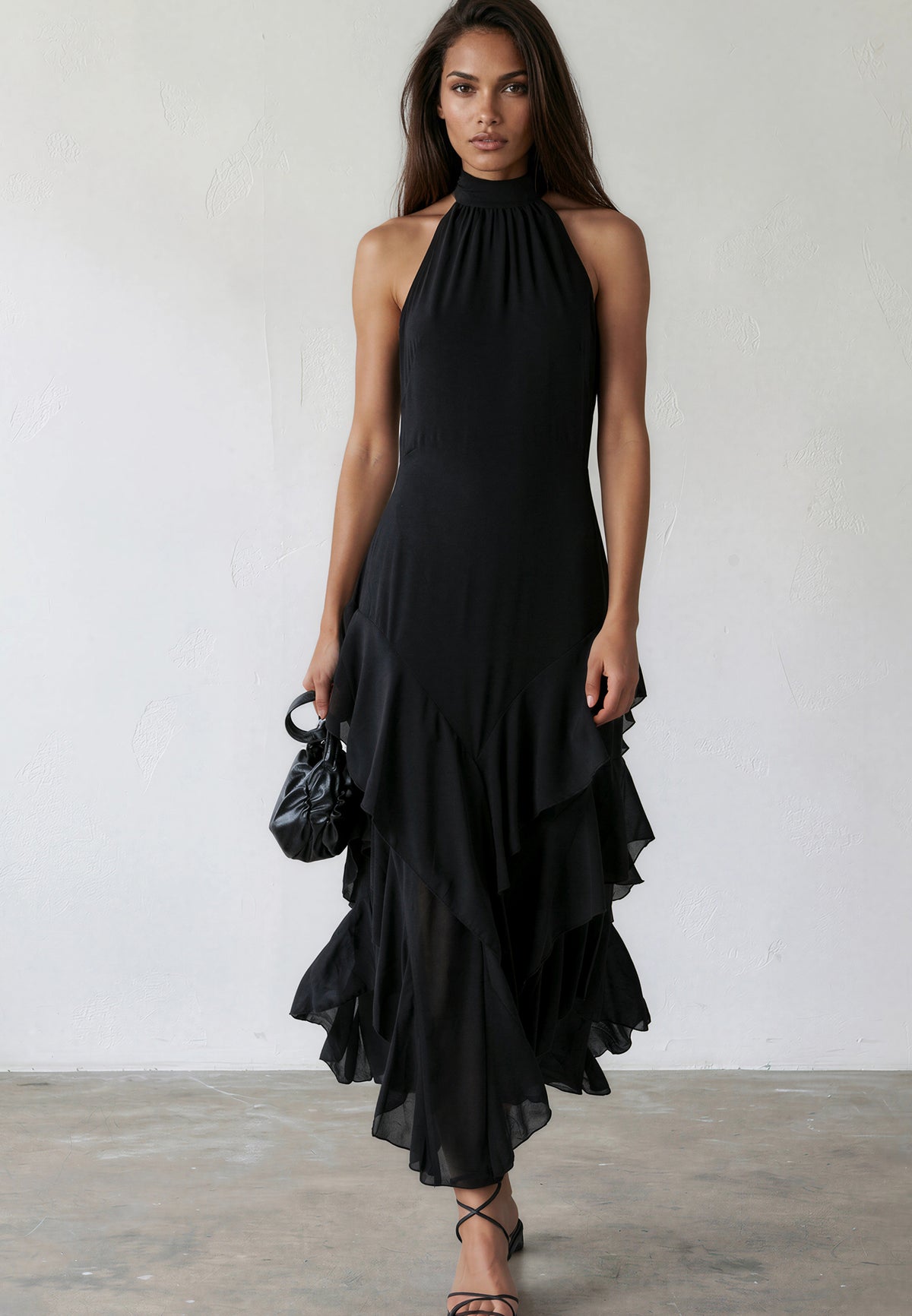 TAYLOR MAXI DRESS JET BLACK