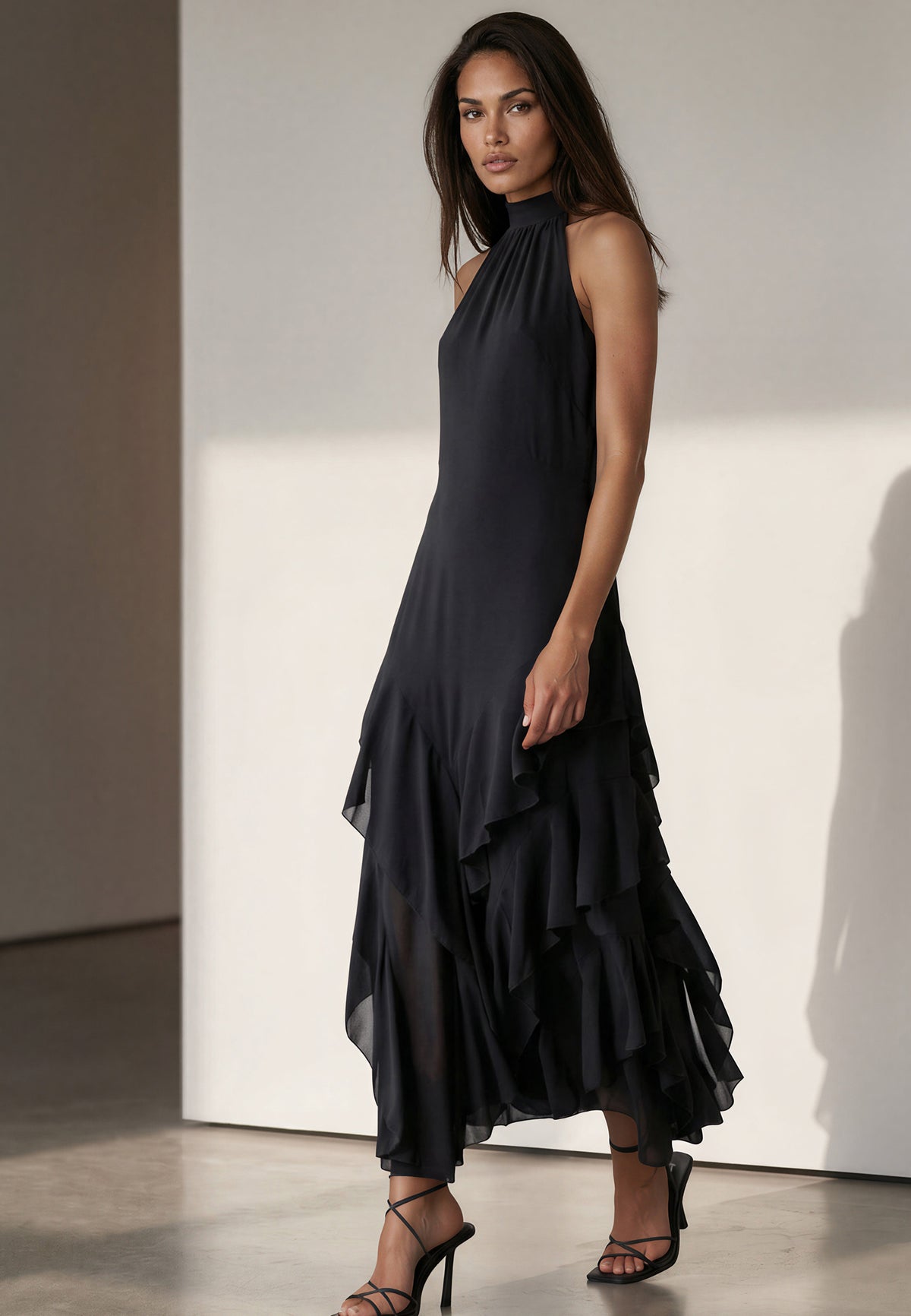TAYLOR MAXI DRESS JET BLACK