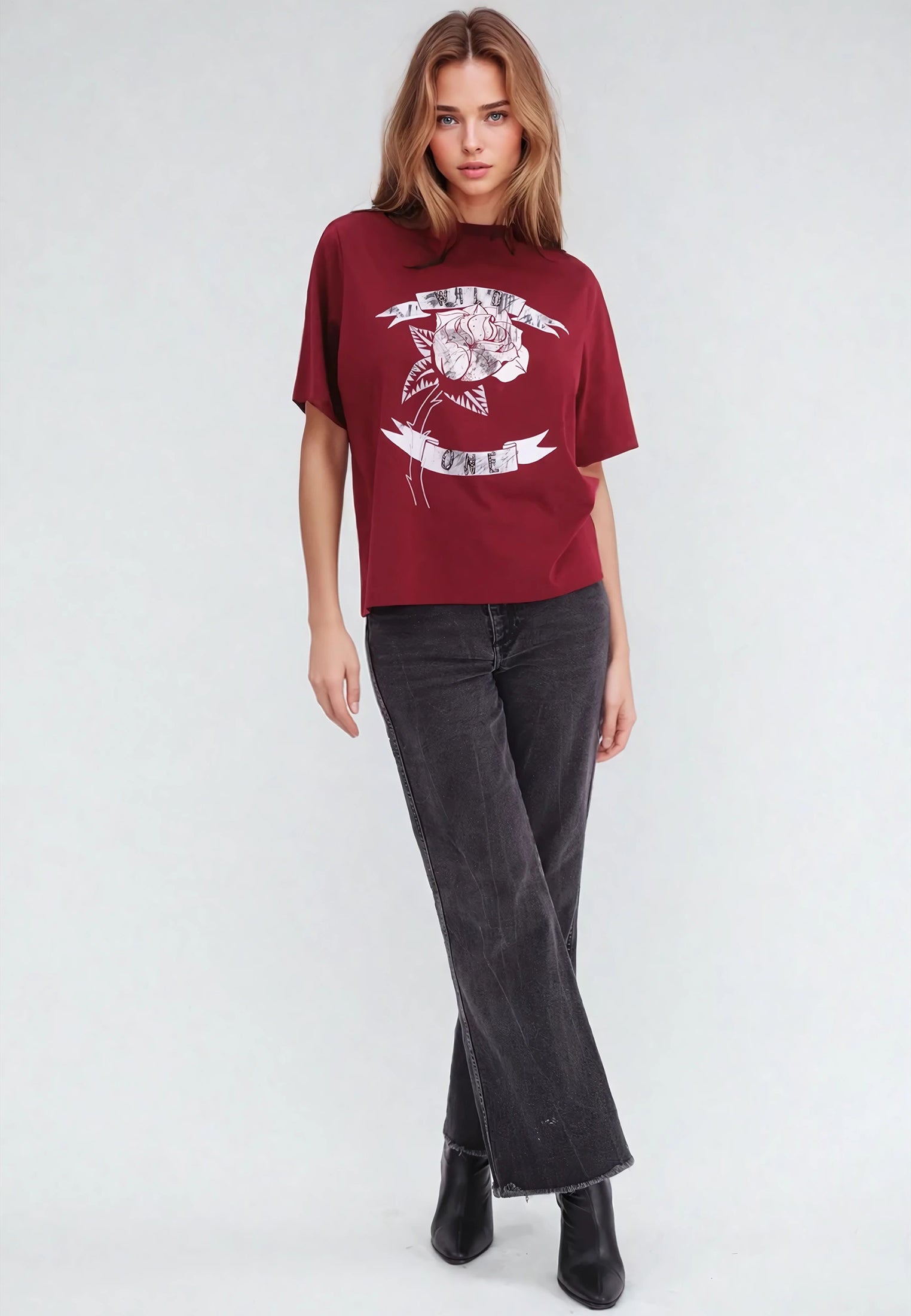 ELEGANCE T-SHIRT DARK RED