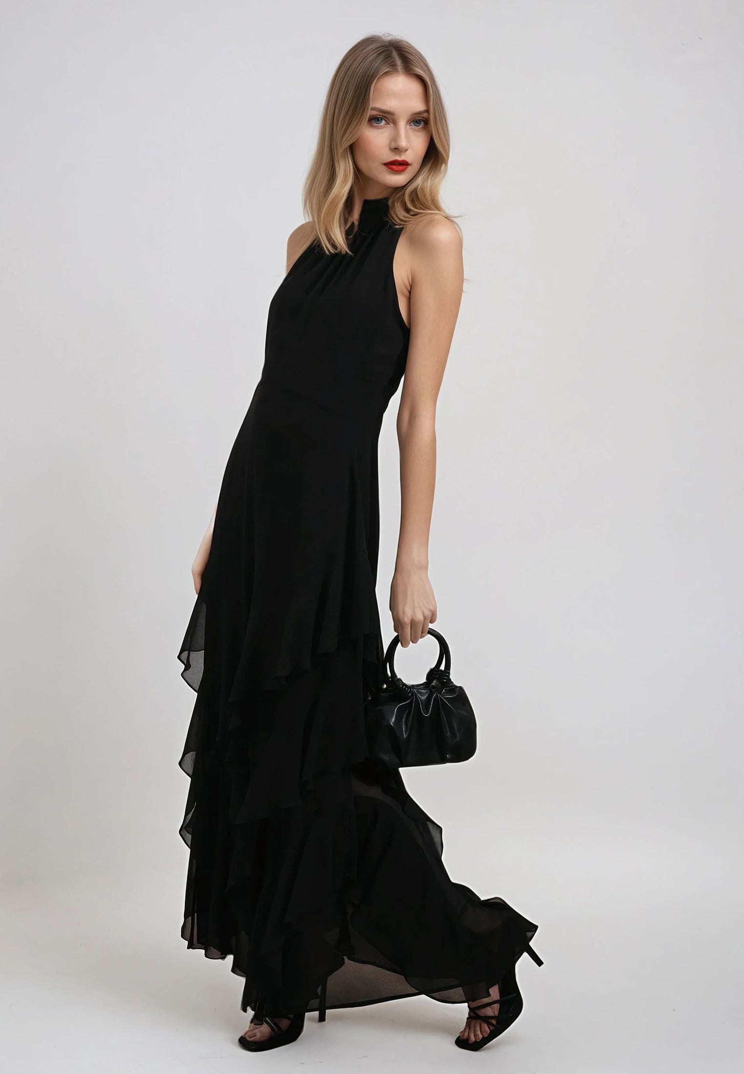 TAYLOR MAXI DRESS JET BLACK