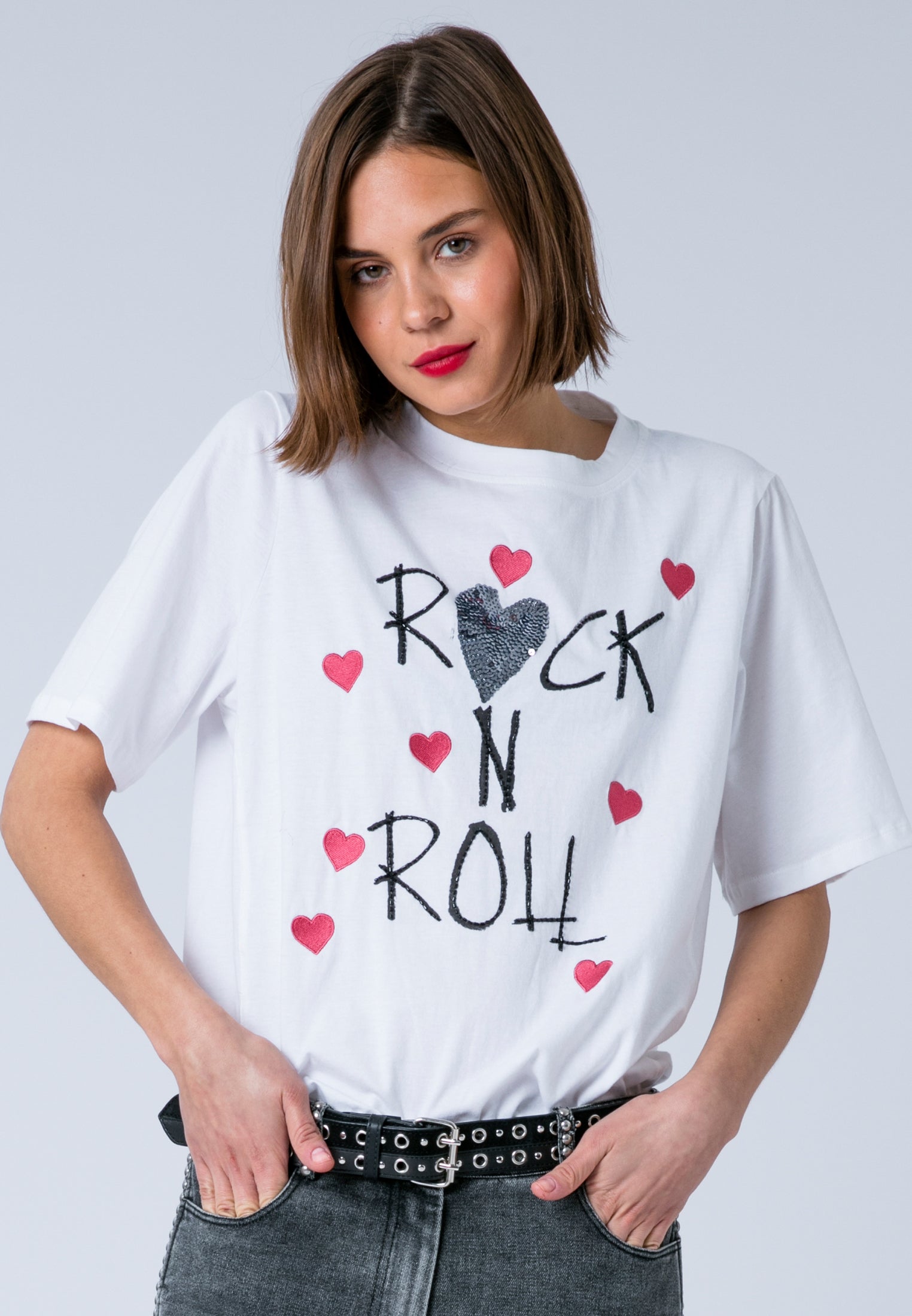 BELLA T-SHIRT ROCK N ROLL WHITE