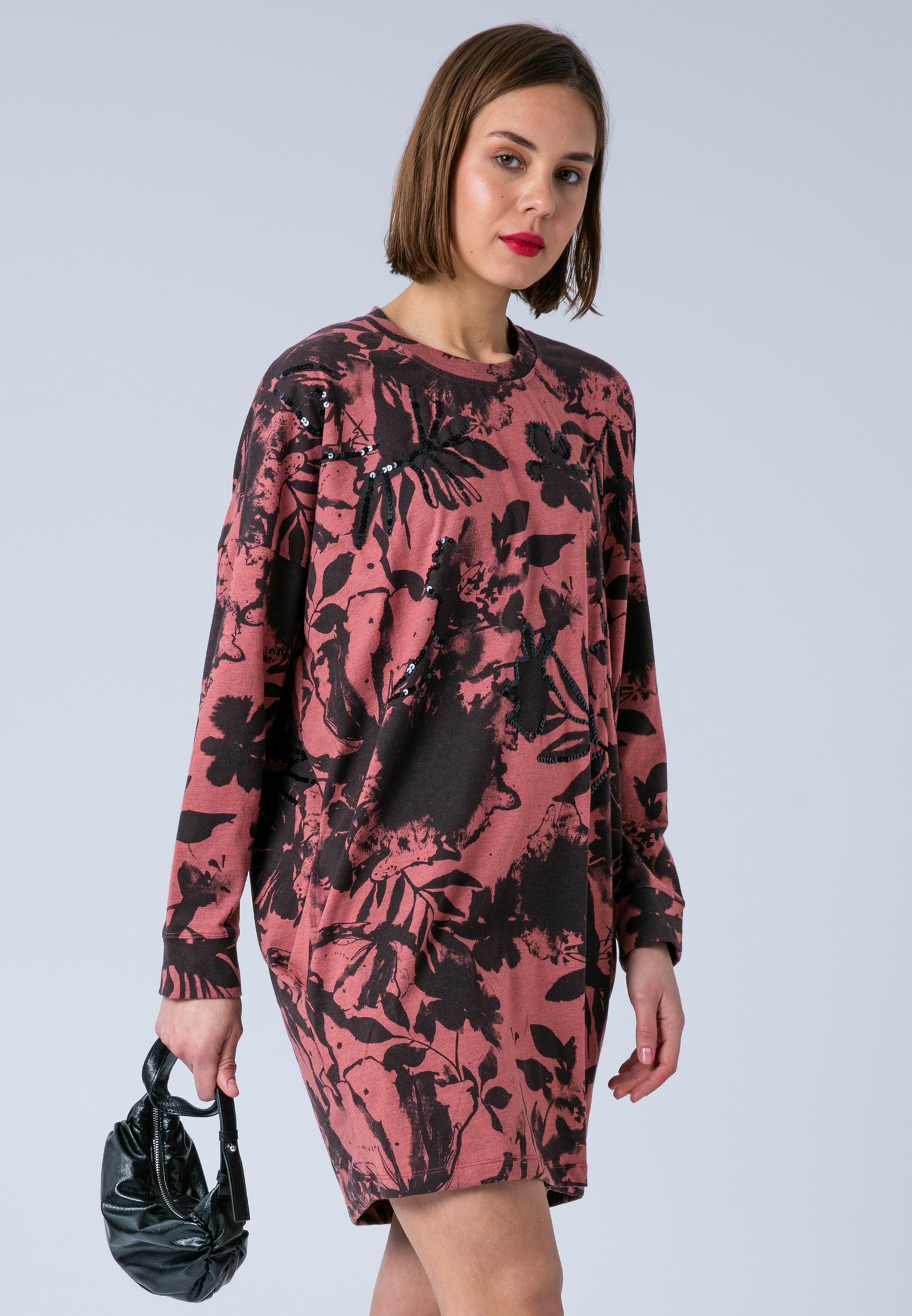 LIBBY BEADED TUNIC BURNT CORAL