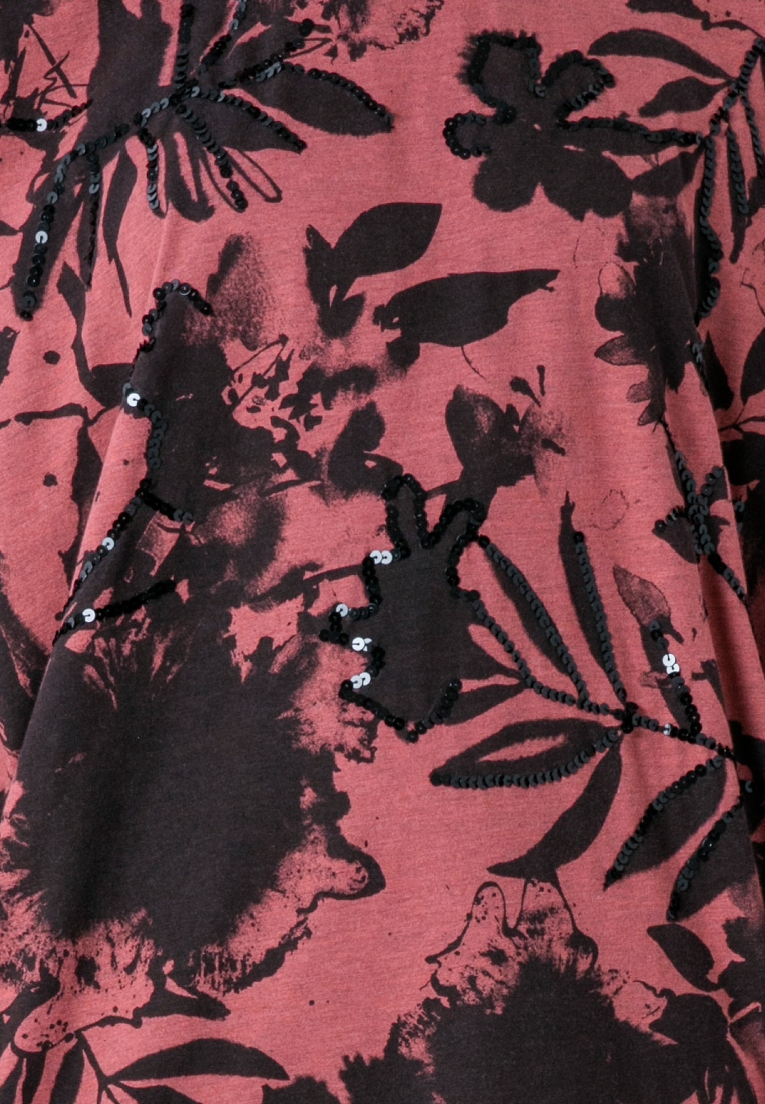 LIBBY BEADED TUNIC BURNT CORAL