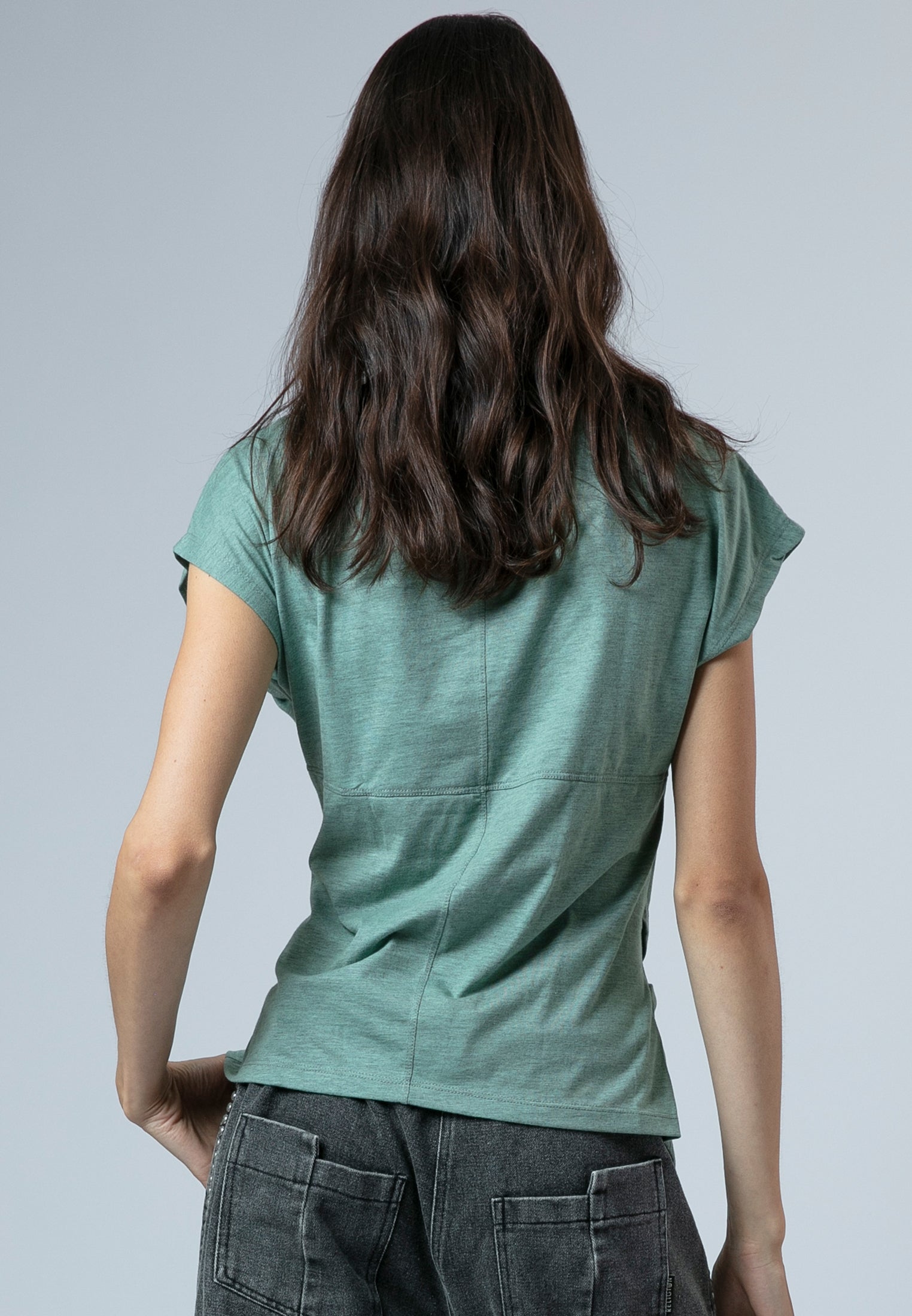 TIME T-SHIRT GRANITE GREEN