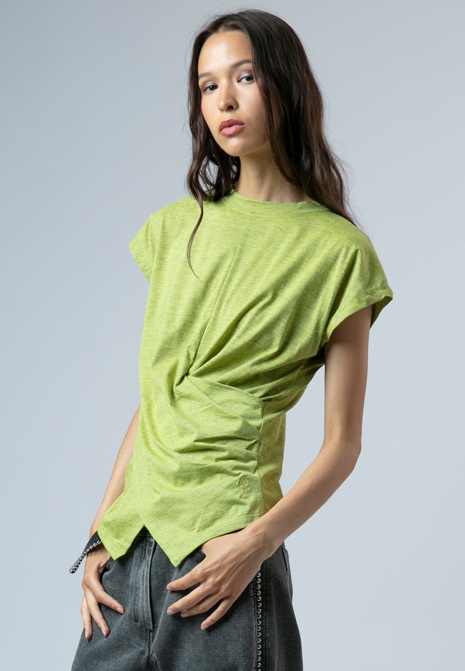 TIME T-SHIRT LIME GREEN
