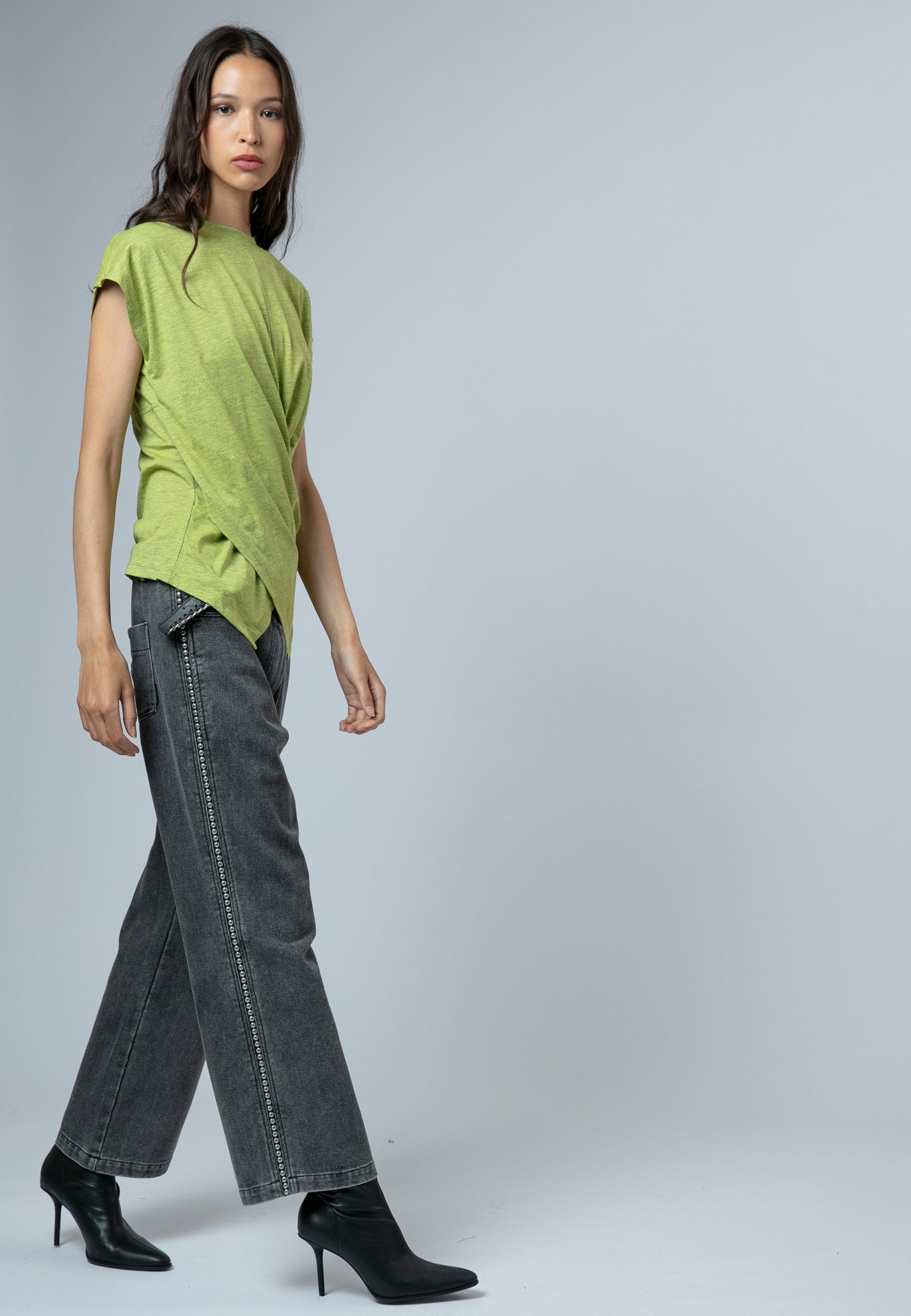 TIME T-SHIRT LIME GREEN