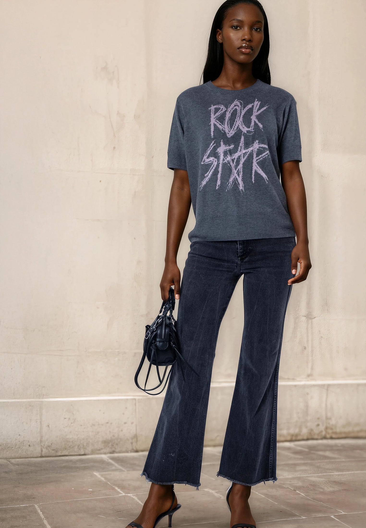 ROSIE ROCK STAR JUMPER GREY MARL