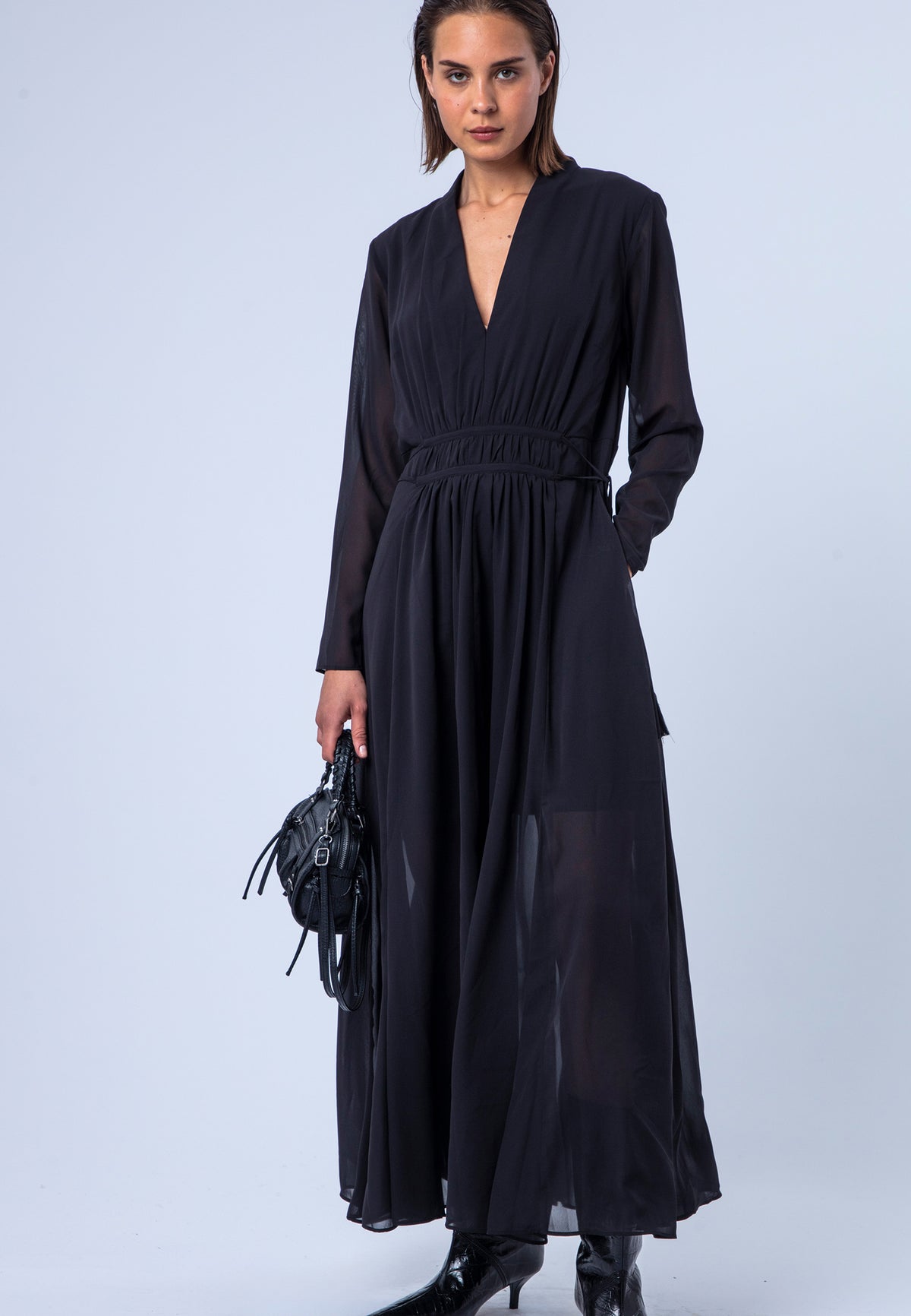 ALFA MAXI DRESS JET BLACK