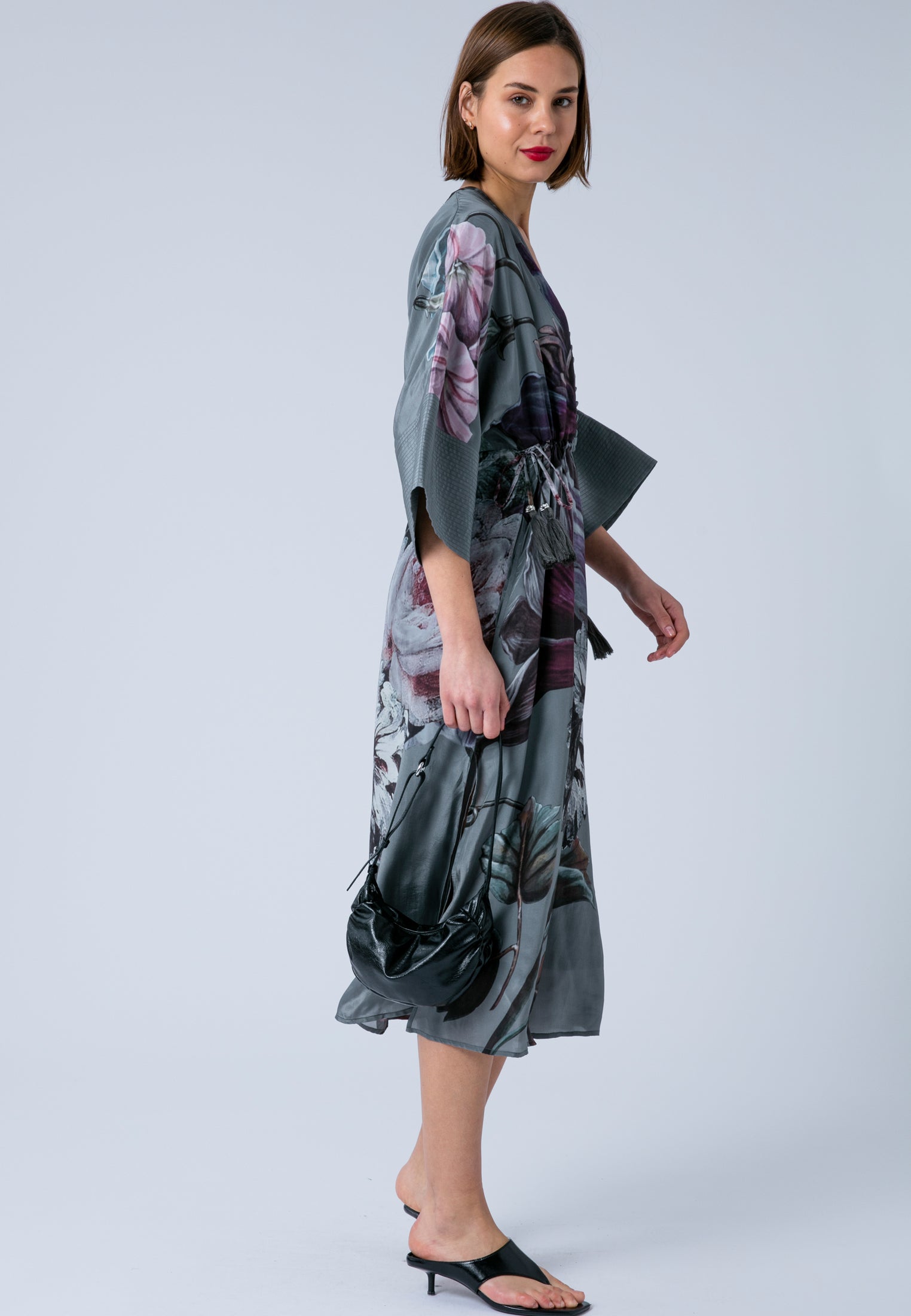 DENISE TUNIC FLORAL TAUPE