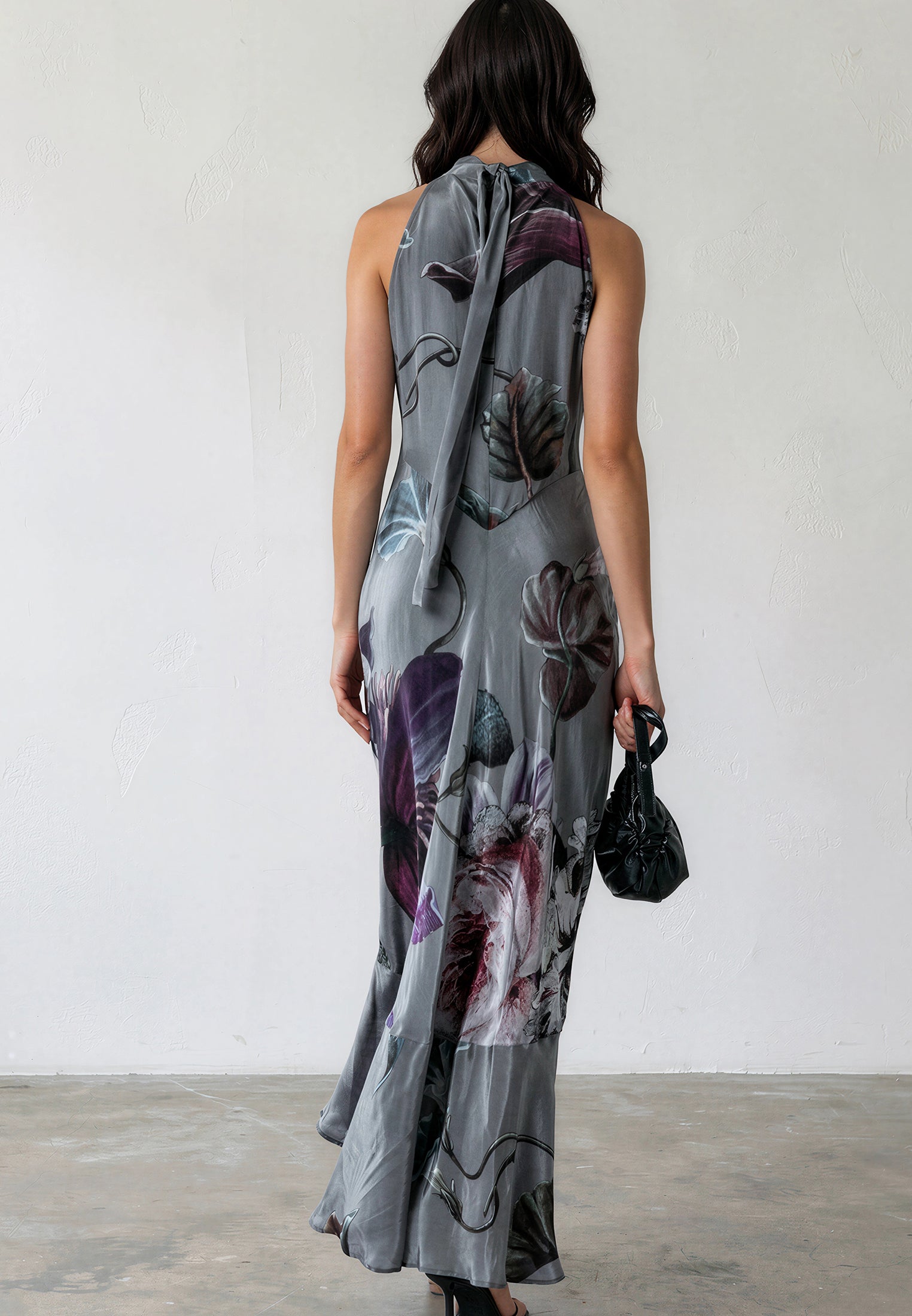 DENISE MAXI DRESS FLORAL TAUPE