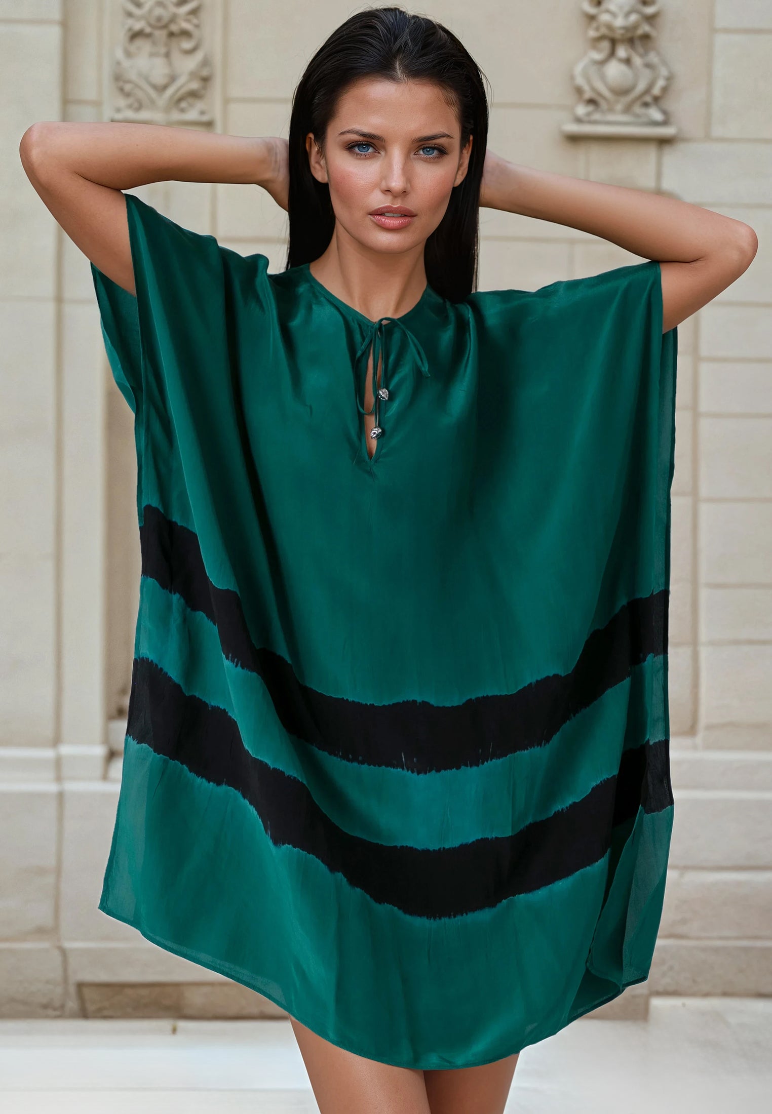 ELLA KAFTAN GREEN & BLACK