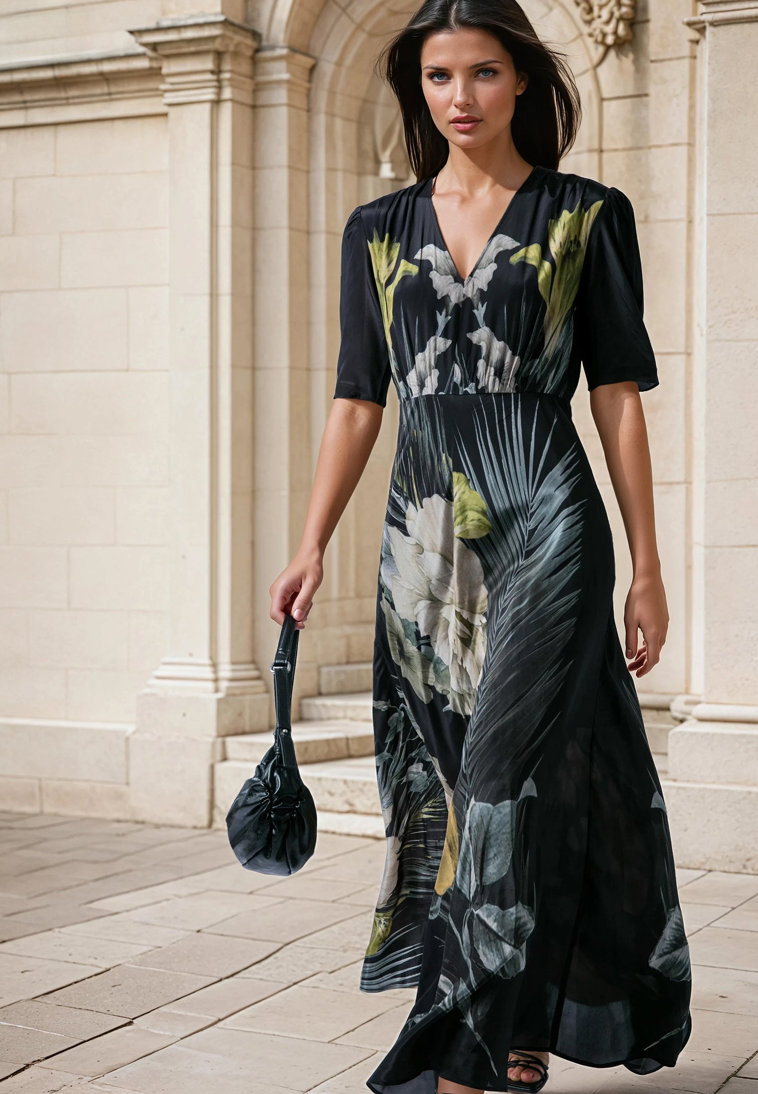 TAYLOR MAXI TEA DRESS CAMELLIA YELLOW