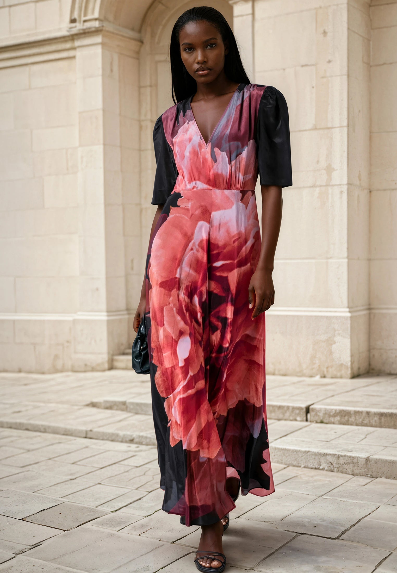 TAYLOR MAXI TEA DRESS PARADISE TERRACOTTA