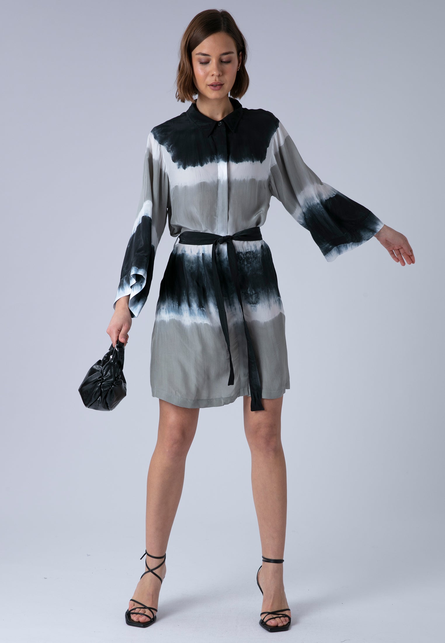 LAUREN TUNIC BLACK & GREY