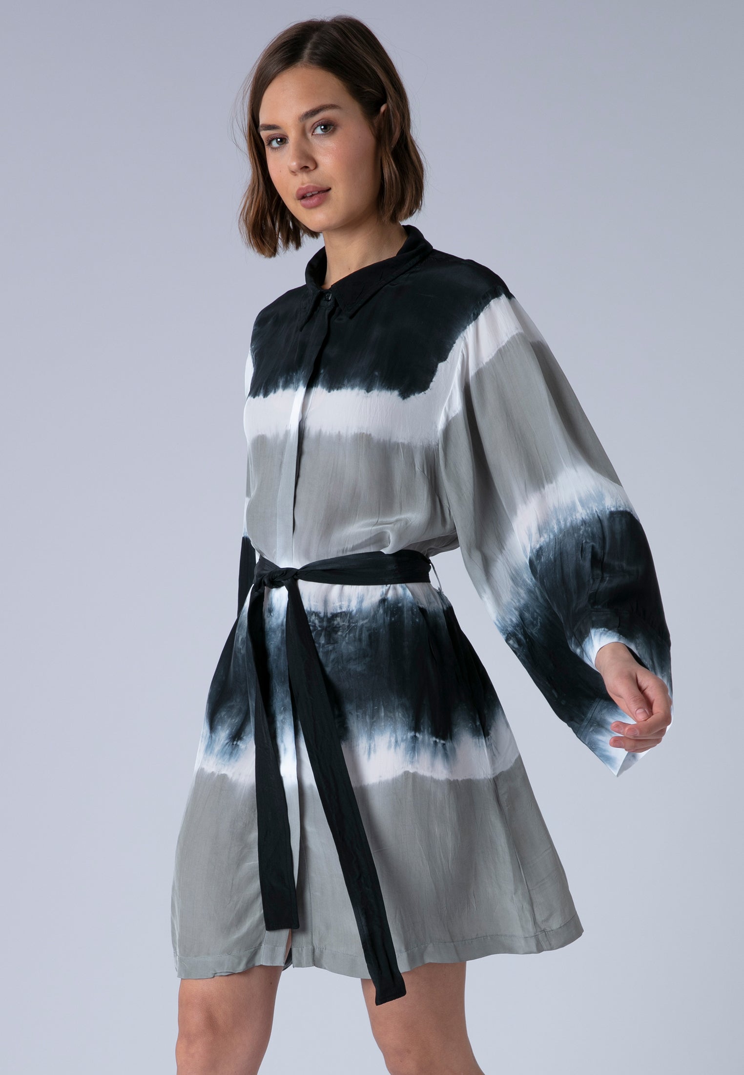 LAUREN TUNIC BLACK & GREY