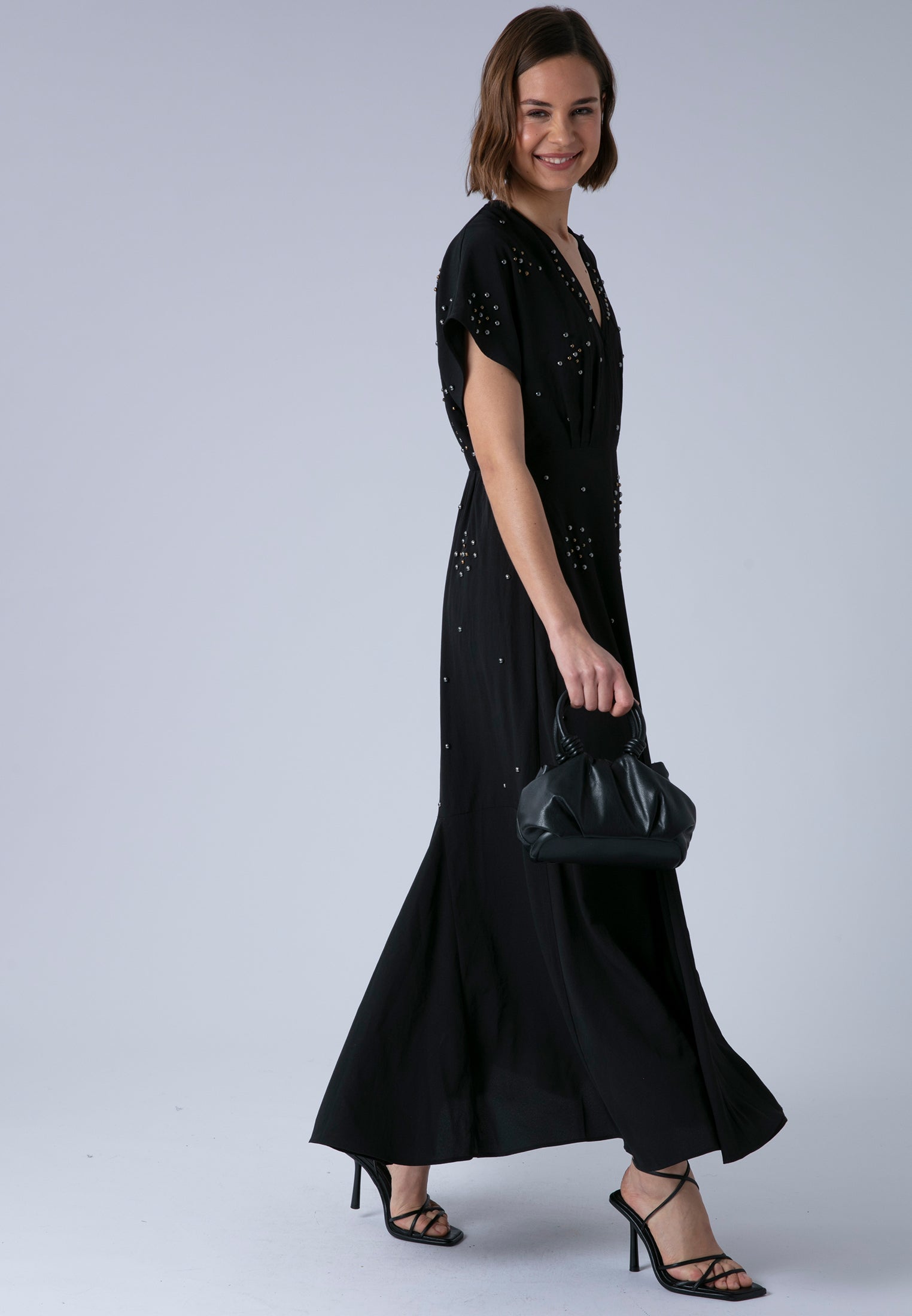 SARAH MAXI DRESS JET BLACK
