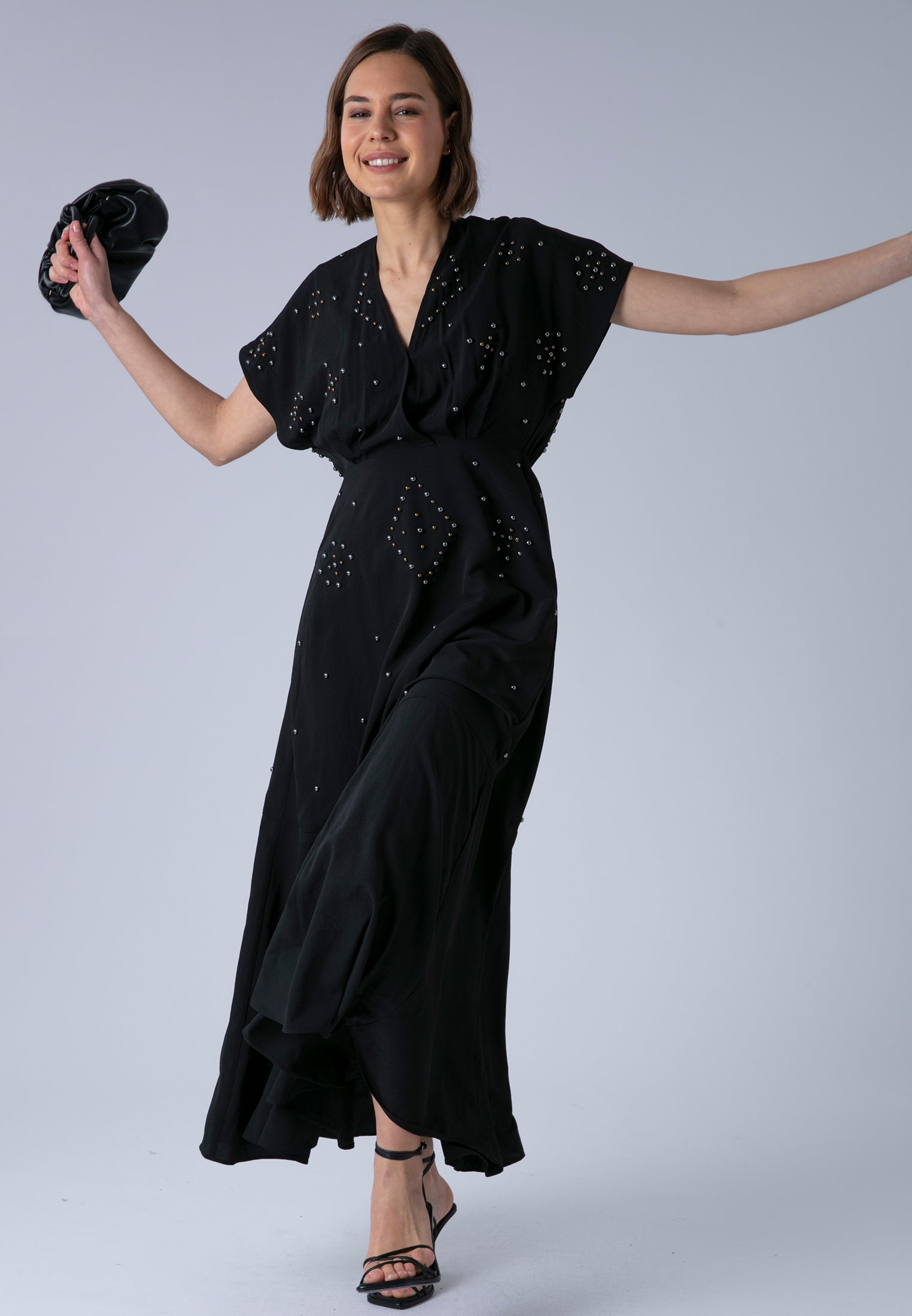 SARAH MAXI DRESS JET BLACK