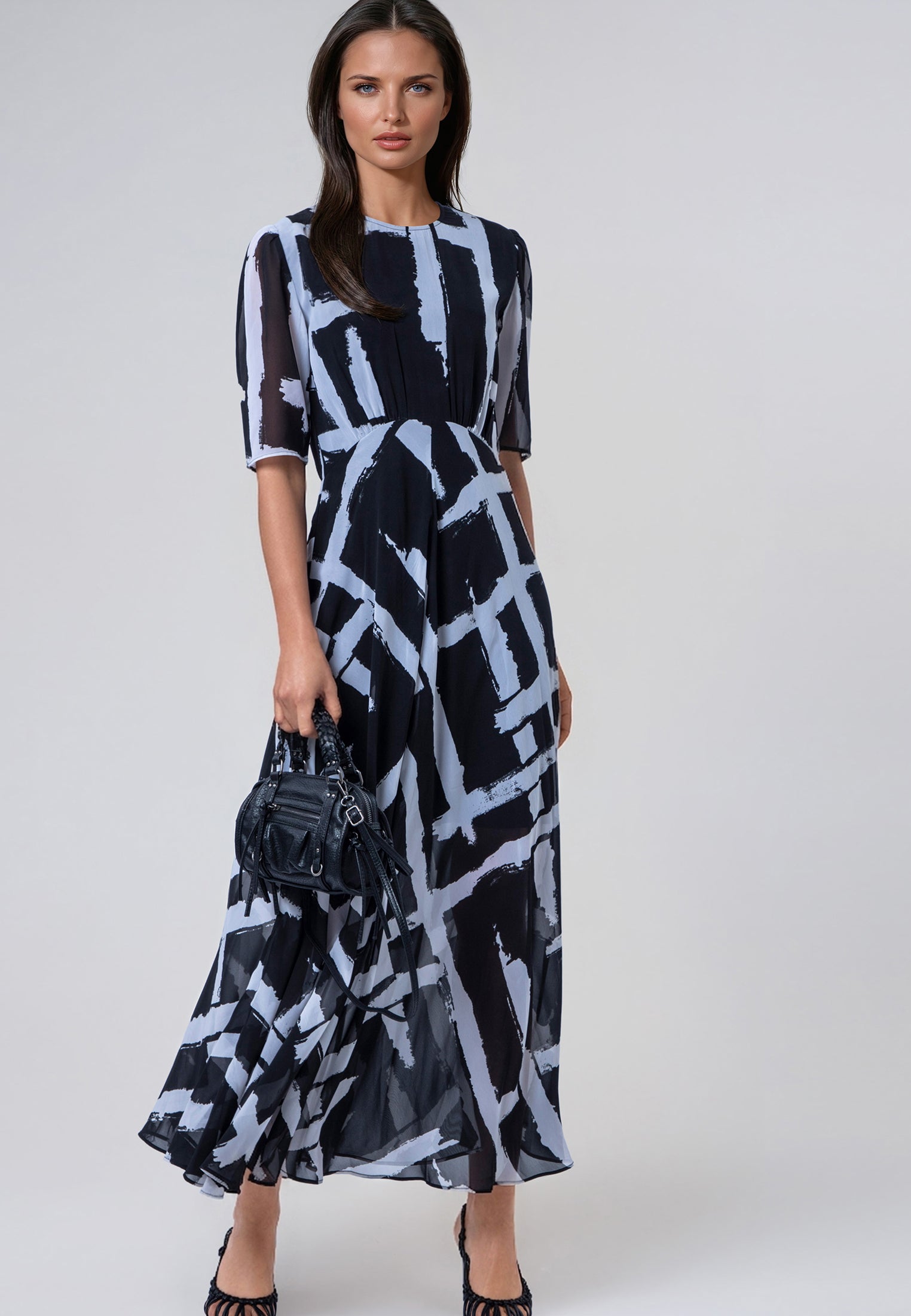 SIENNA MAXI DRESS SELVAGE BLACK