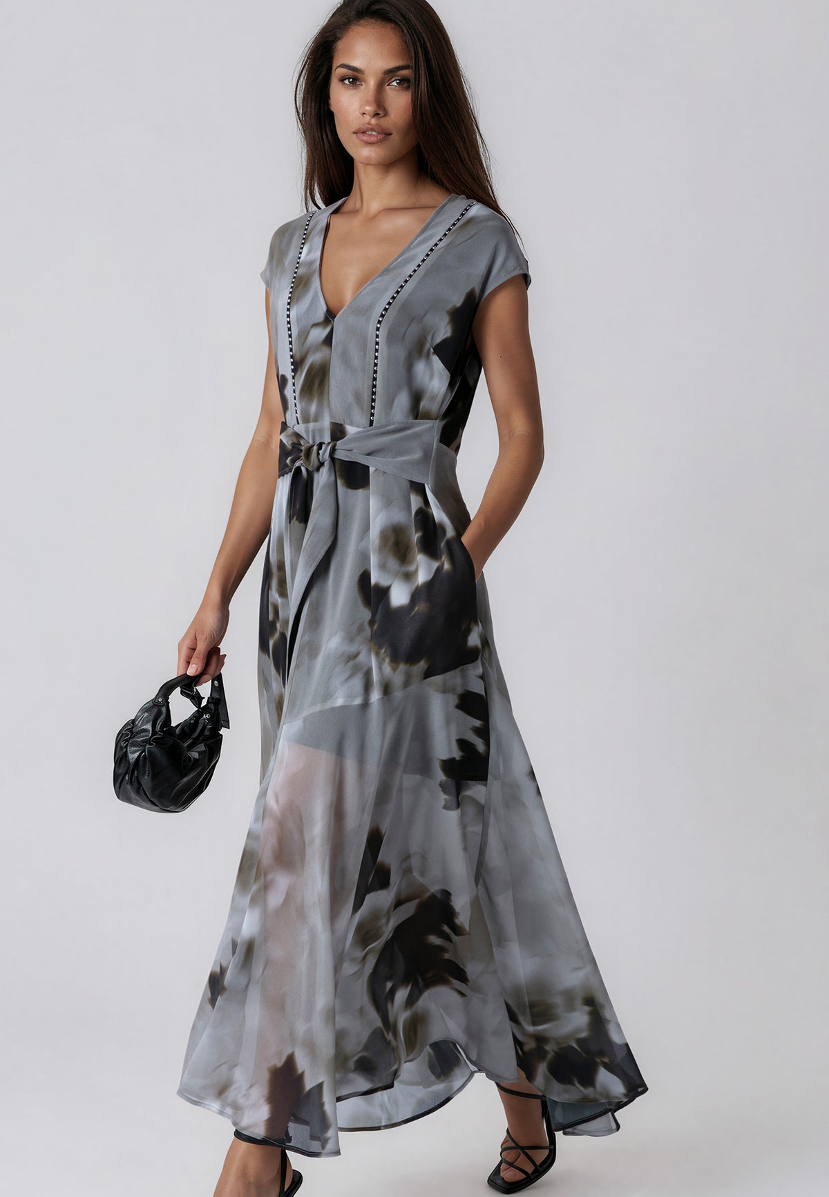 LILIAN MAXI DRESS BLUR SEPIA