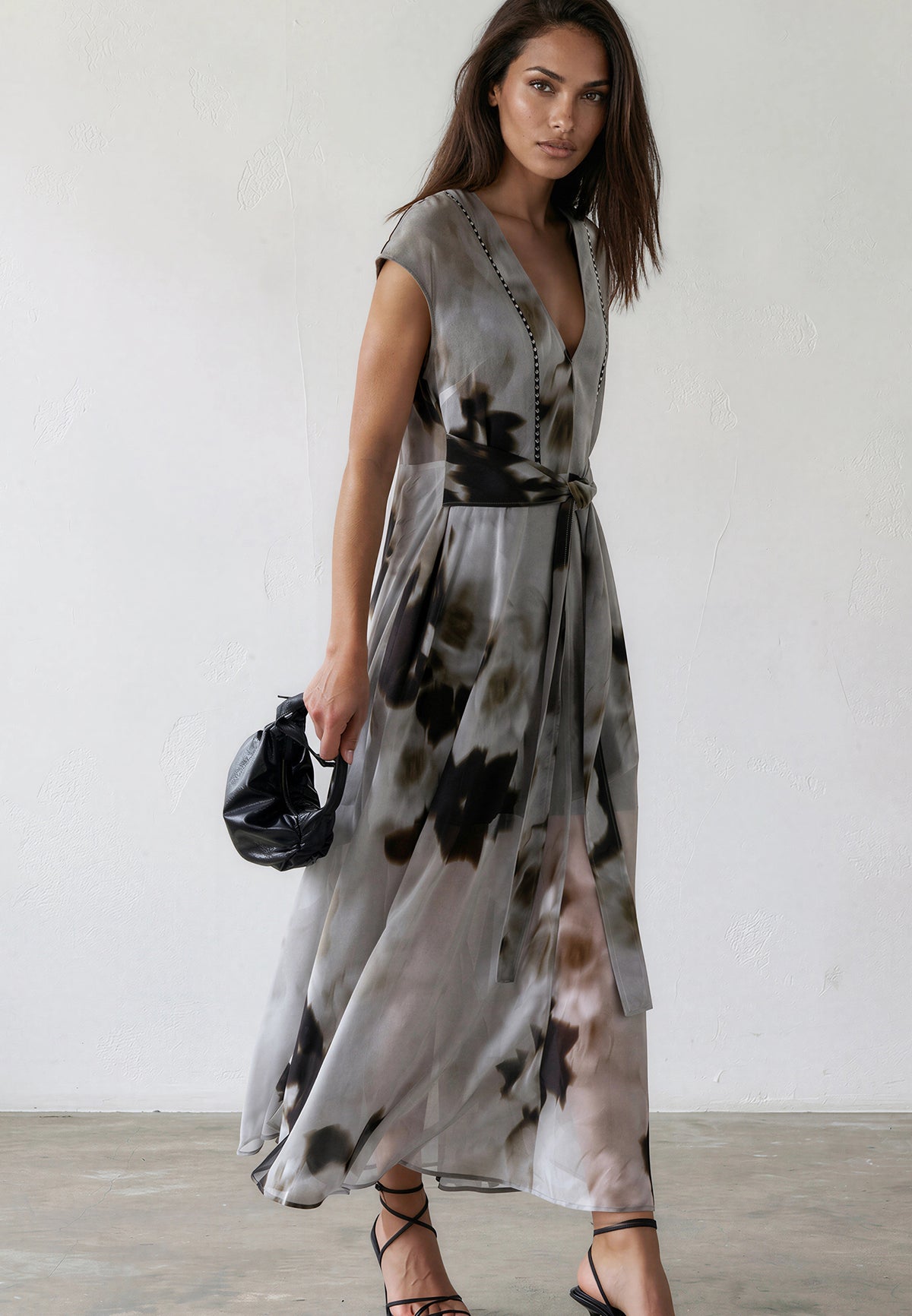 LILIAN MAXI DRESS BLUR SEPIA