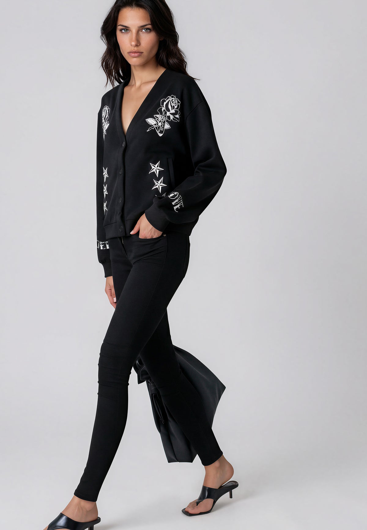 LOVE CARDIGAN BLACK & WHITE