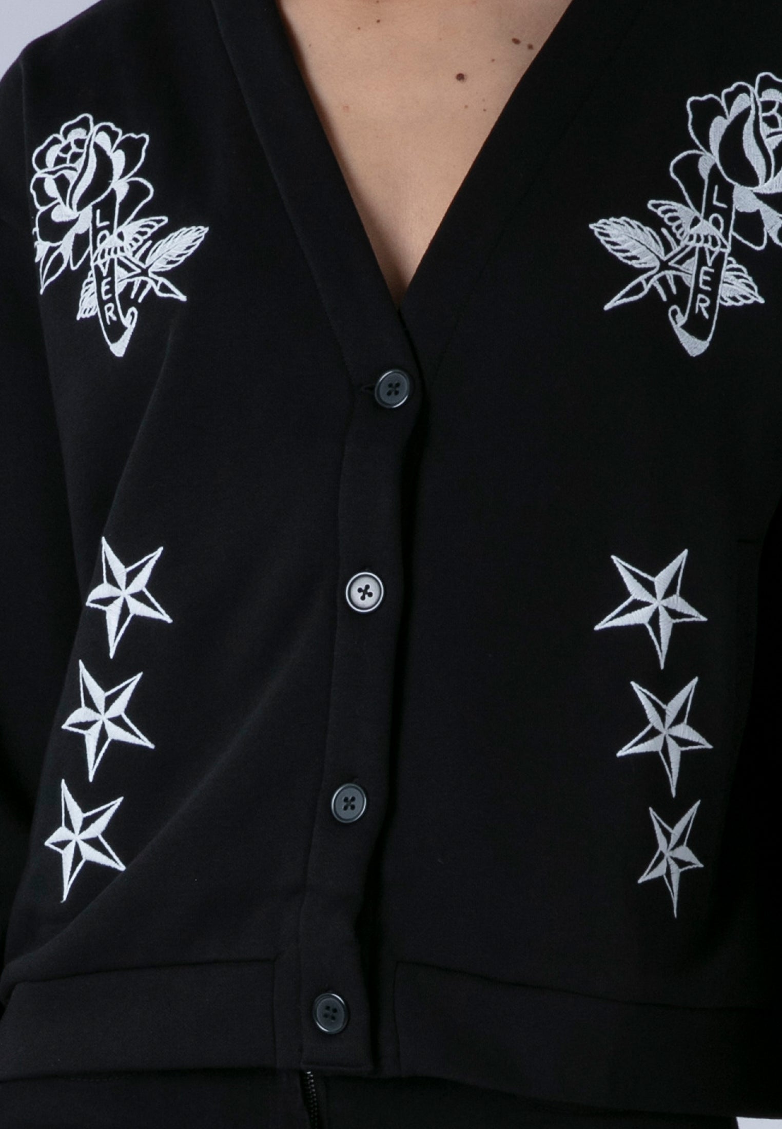 LOVE CARDIGAN BLACK & WHITE