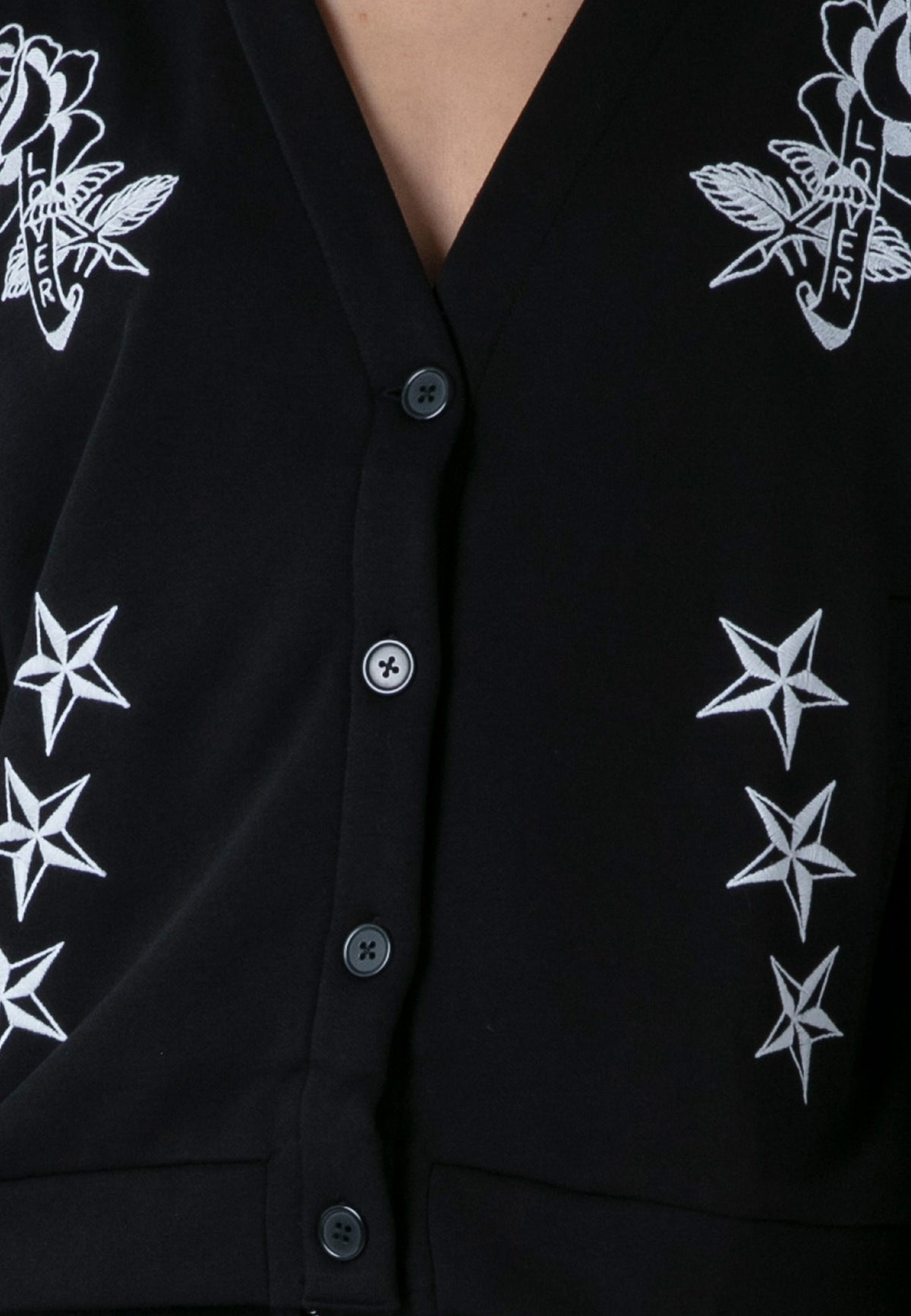 LOVE CARDIGAN BLACK & WHITE