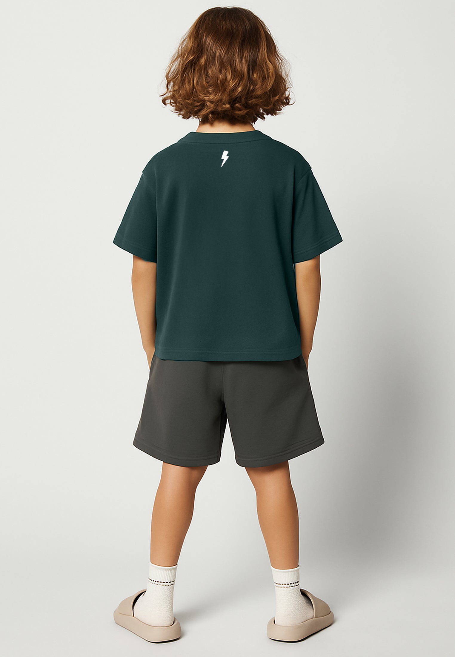 GOOD VIBES BOYS T-SHIRT BOTTLE GREEN