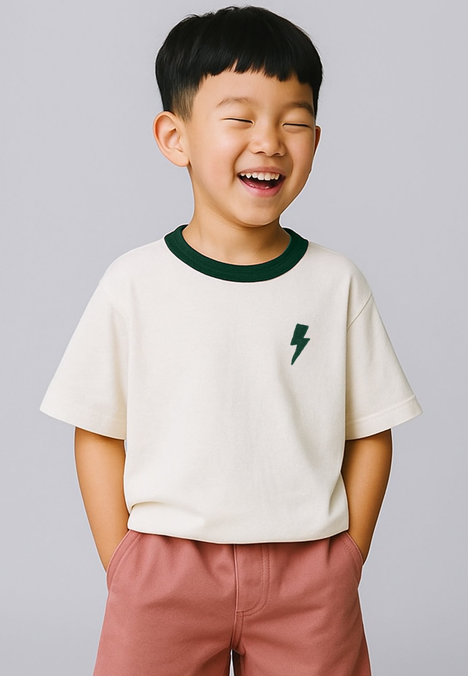 LIGHTNING BOLT BOYS T-SHIRT BOTTLE GREEN