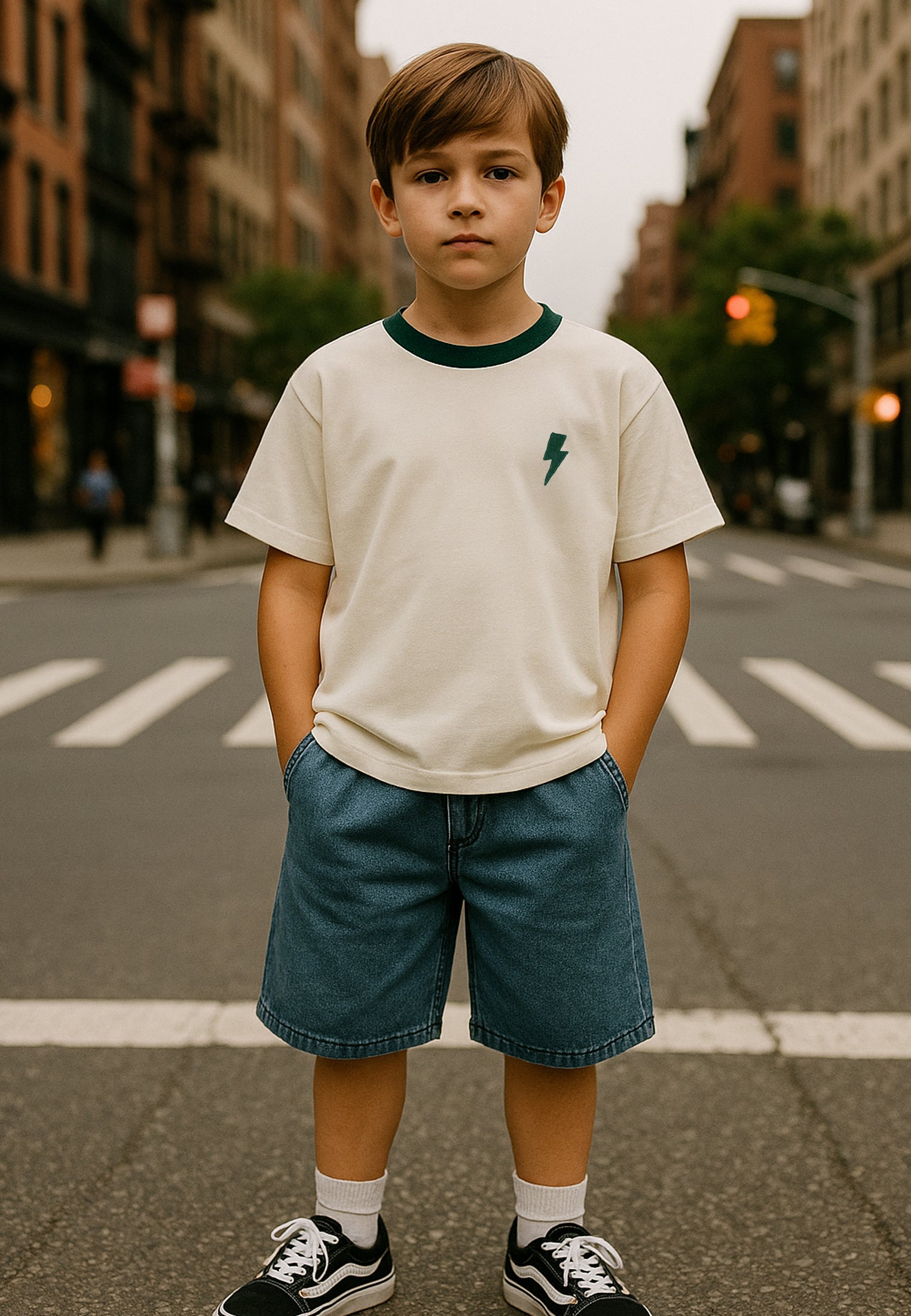 LIGHTNING BOLT BOYS T-SHIRT BOTTLE GREEN