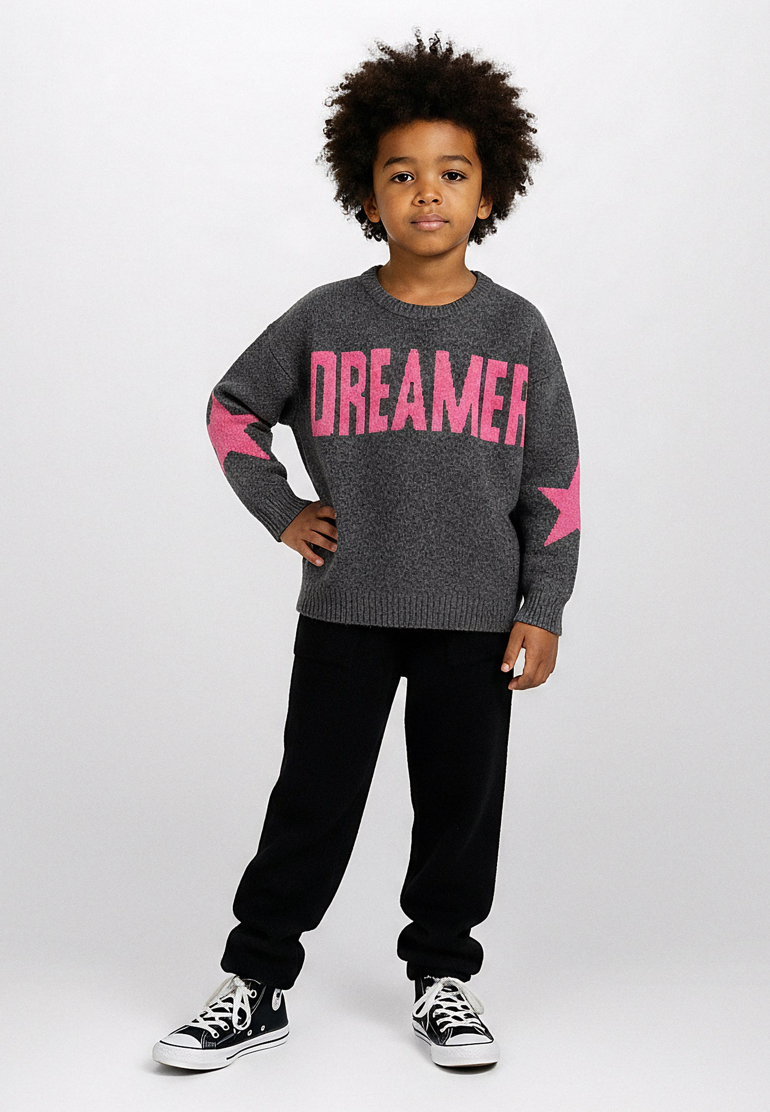 BOYS DREAMER JUMPER CHARCOAL
