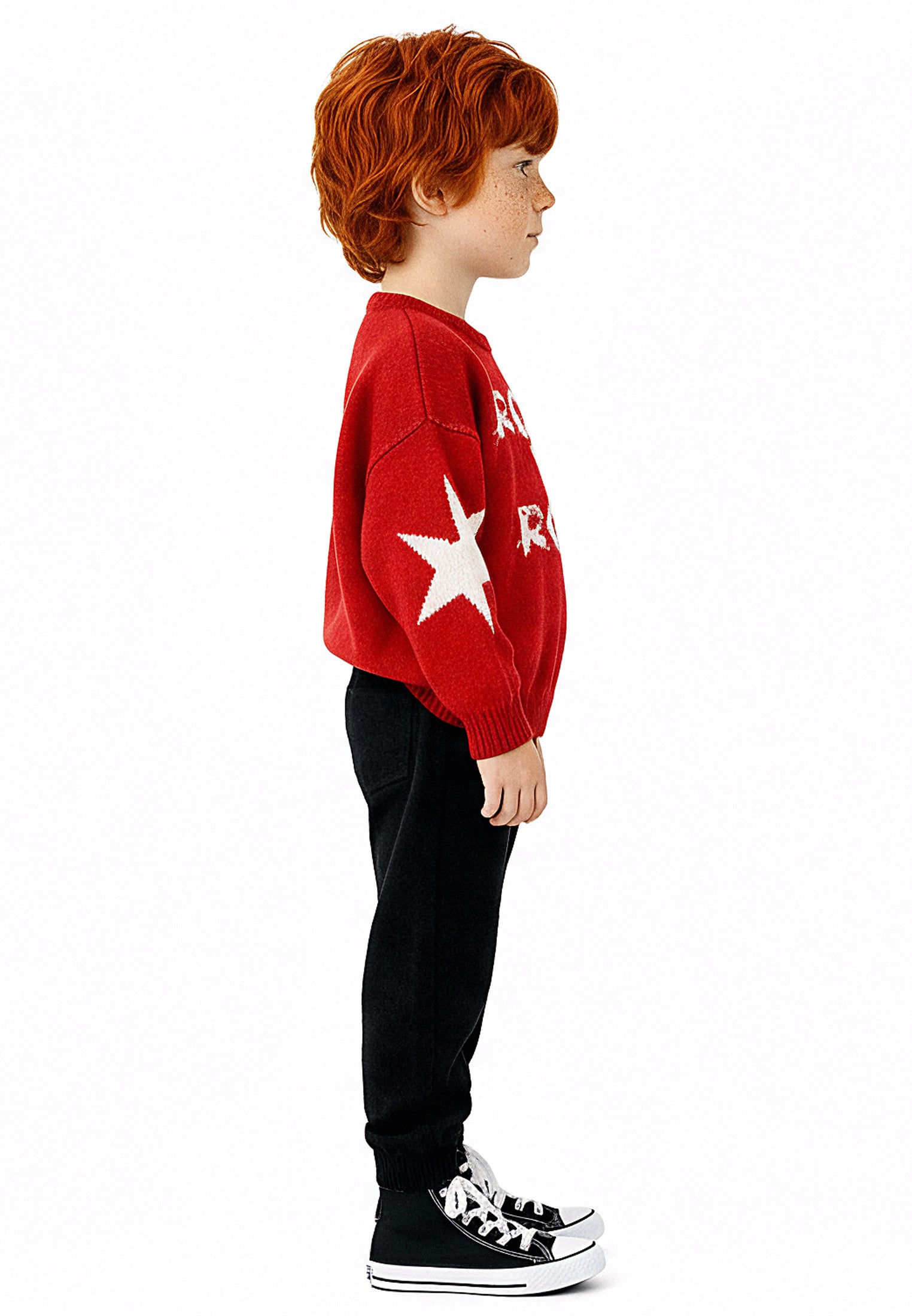 BOYS ROCK N ROLL JUMPER RED