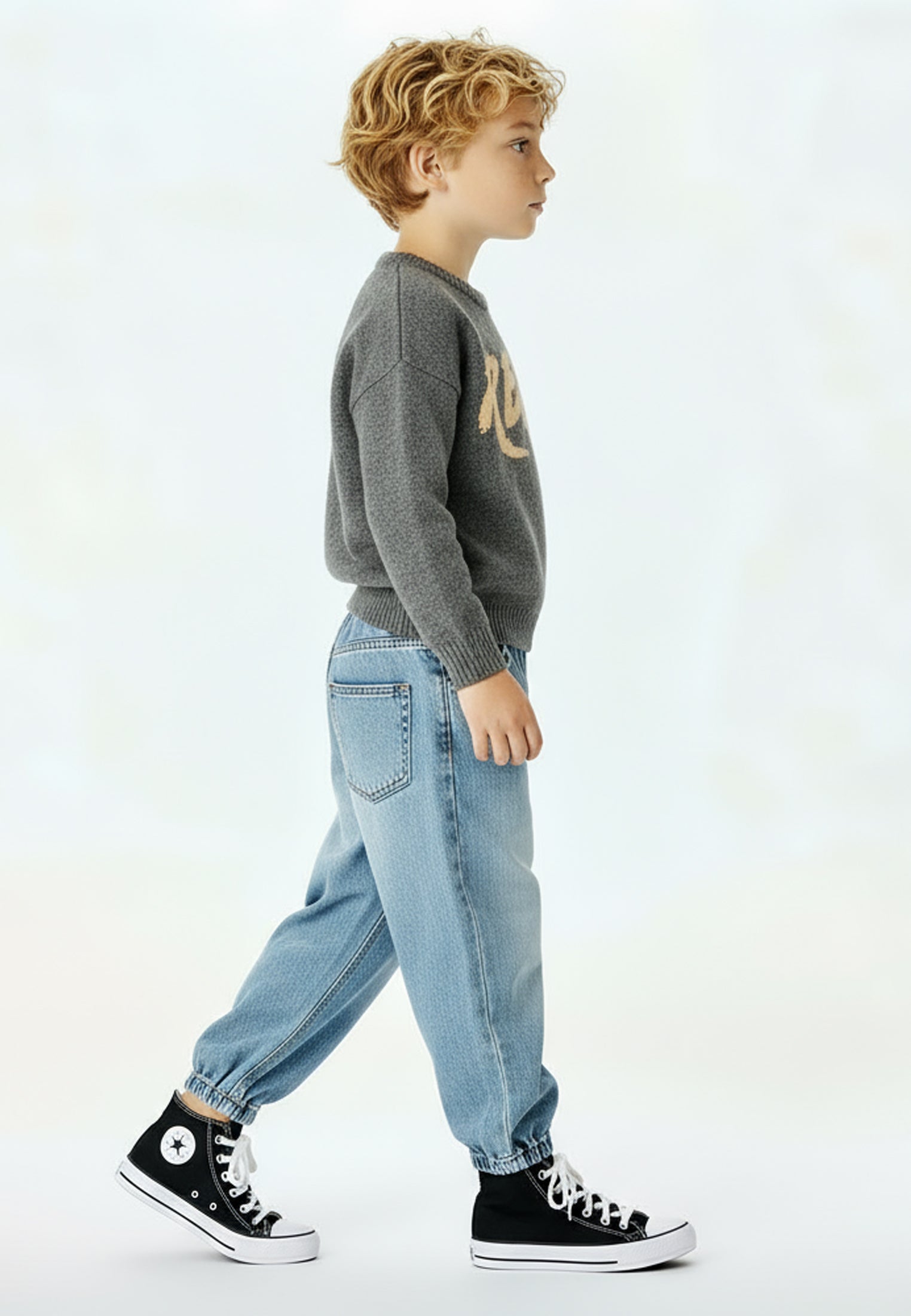 BOYS REBEL JUMPER CHARCOAL