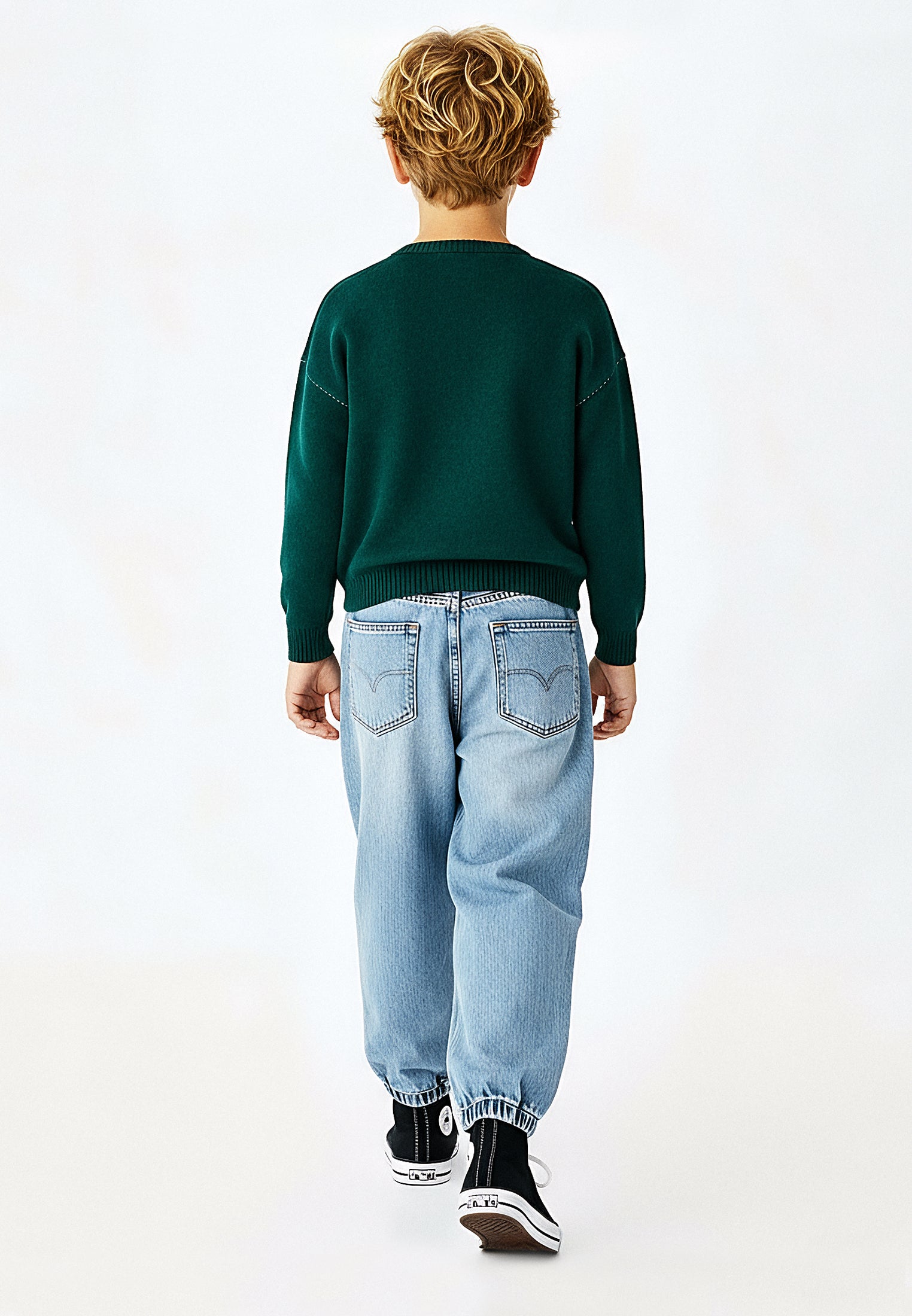 BOYS REBEL JUMPER FOREST GREEN