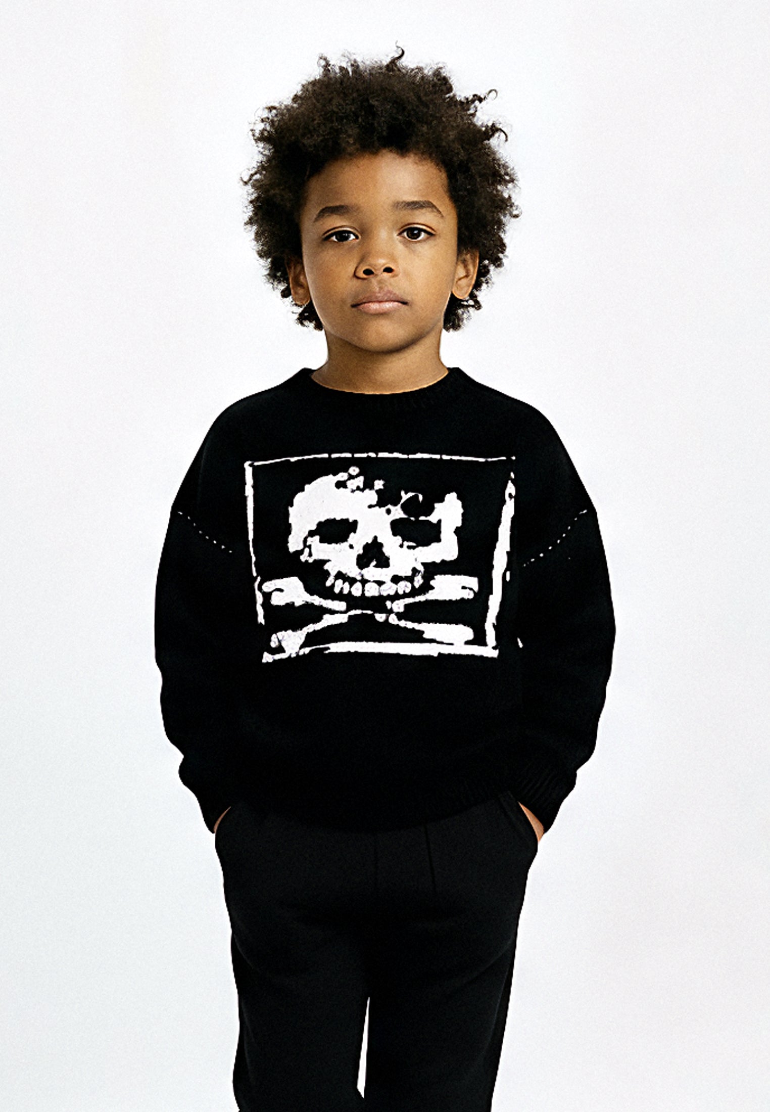 BOYS SKULLY JUMPER BLACK