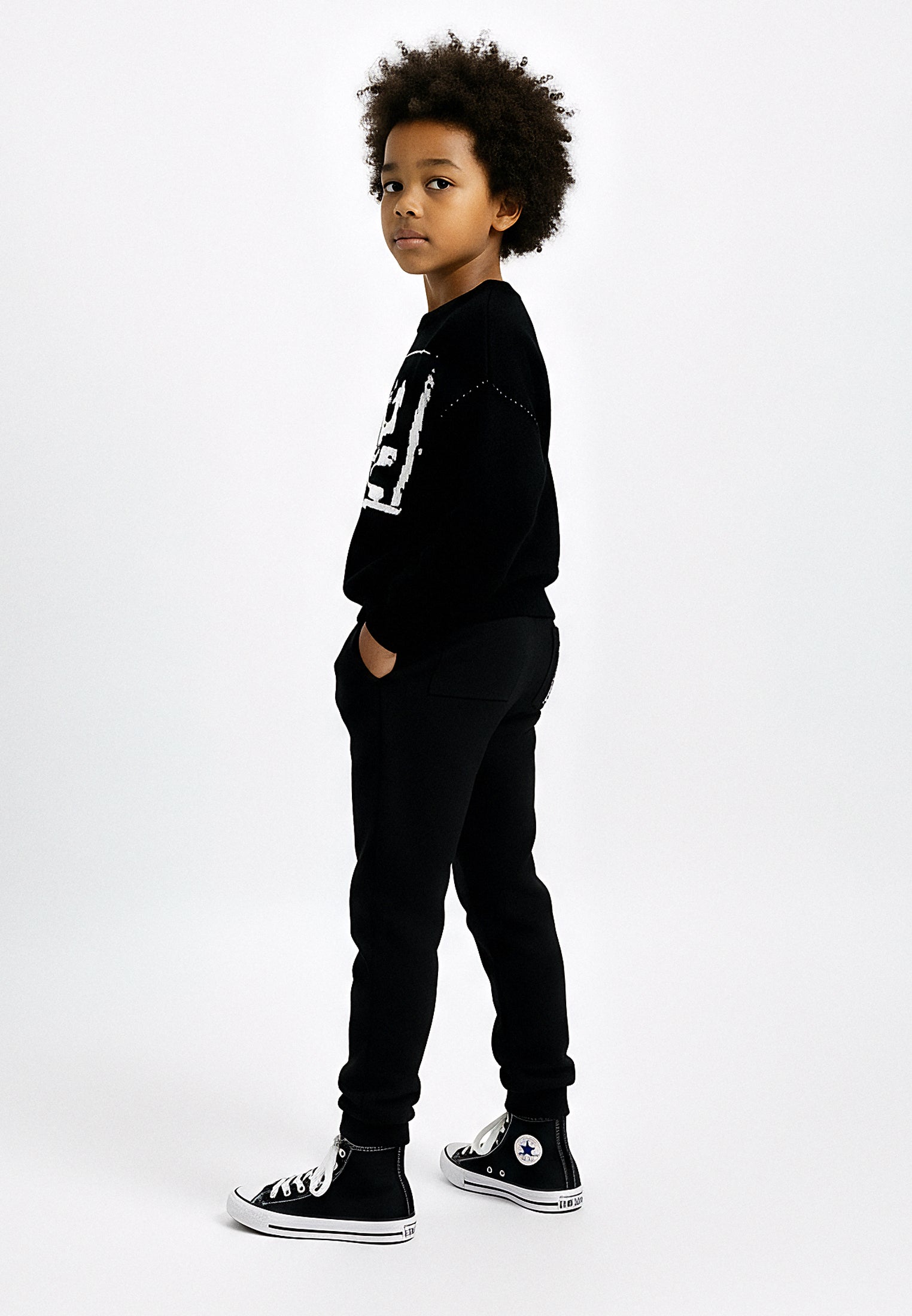 BOYS SKULLY JUMPER BLACK