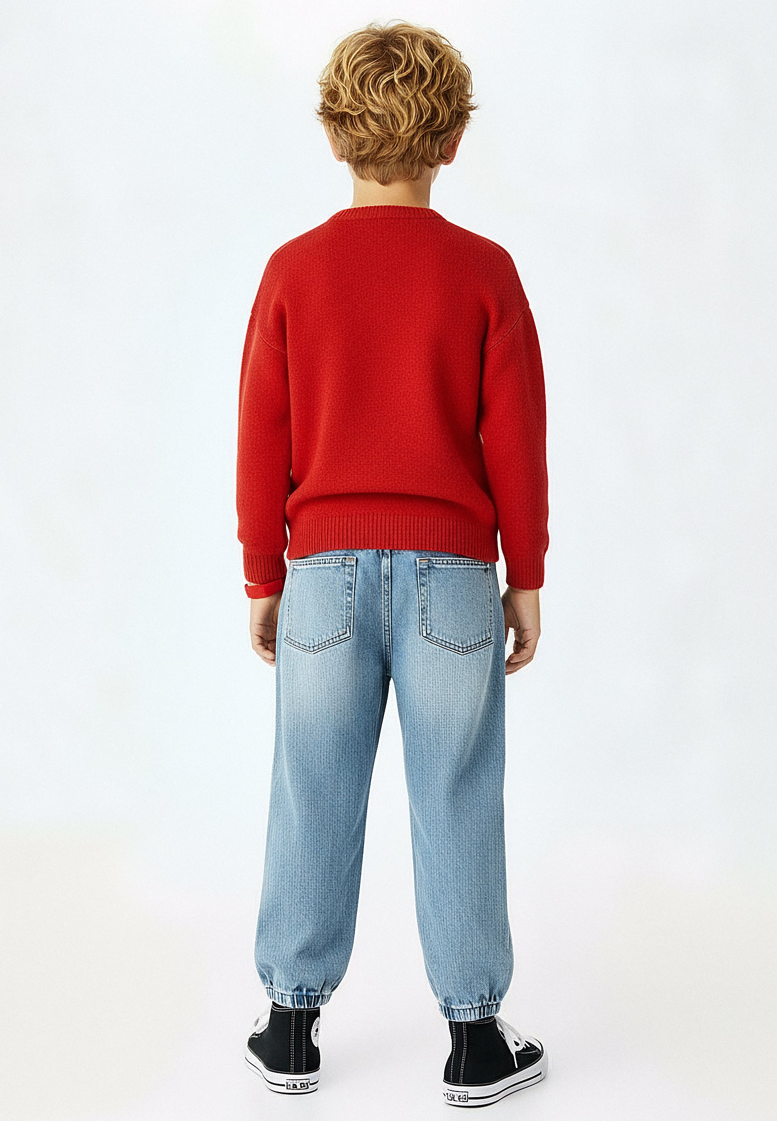 BOYS SKULLY JUMPER RED